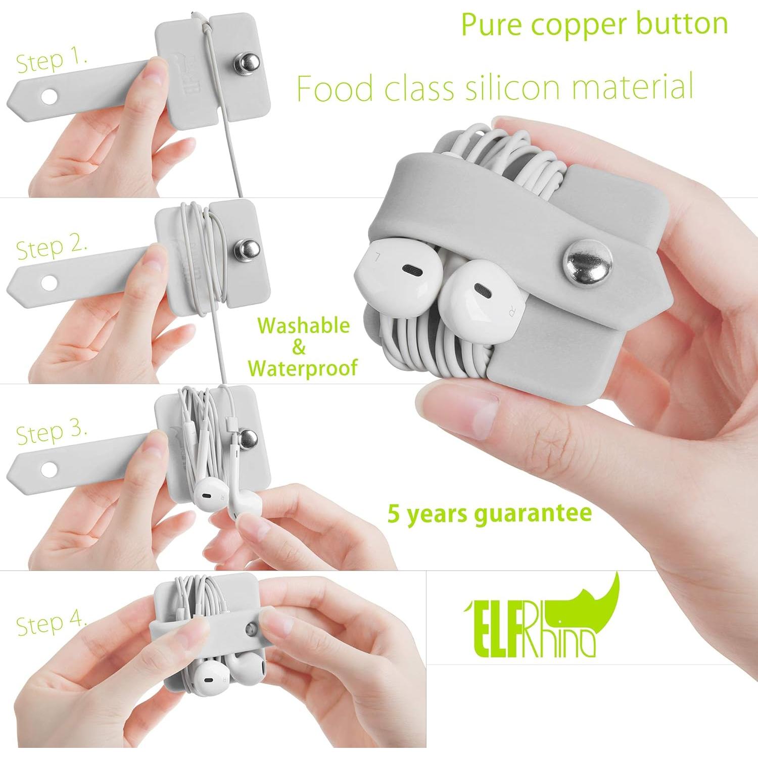 Organizador de Auriculares ELFRhino Silicona 3 Piezas