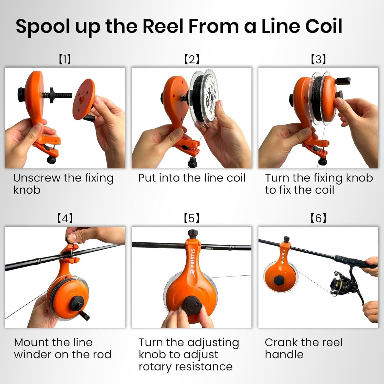 Enrollador de Línea de Pesca Pristis, Soporte Ajustable Antigiro