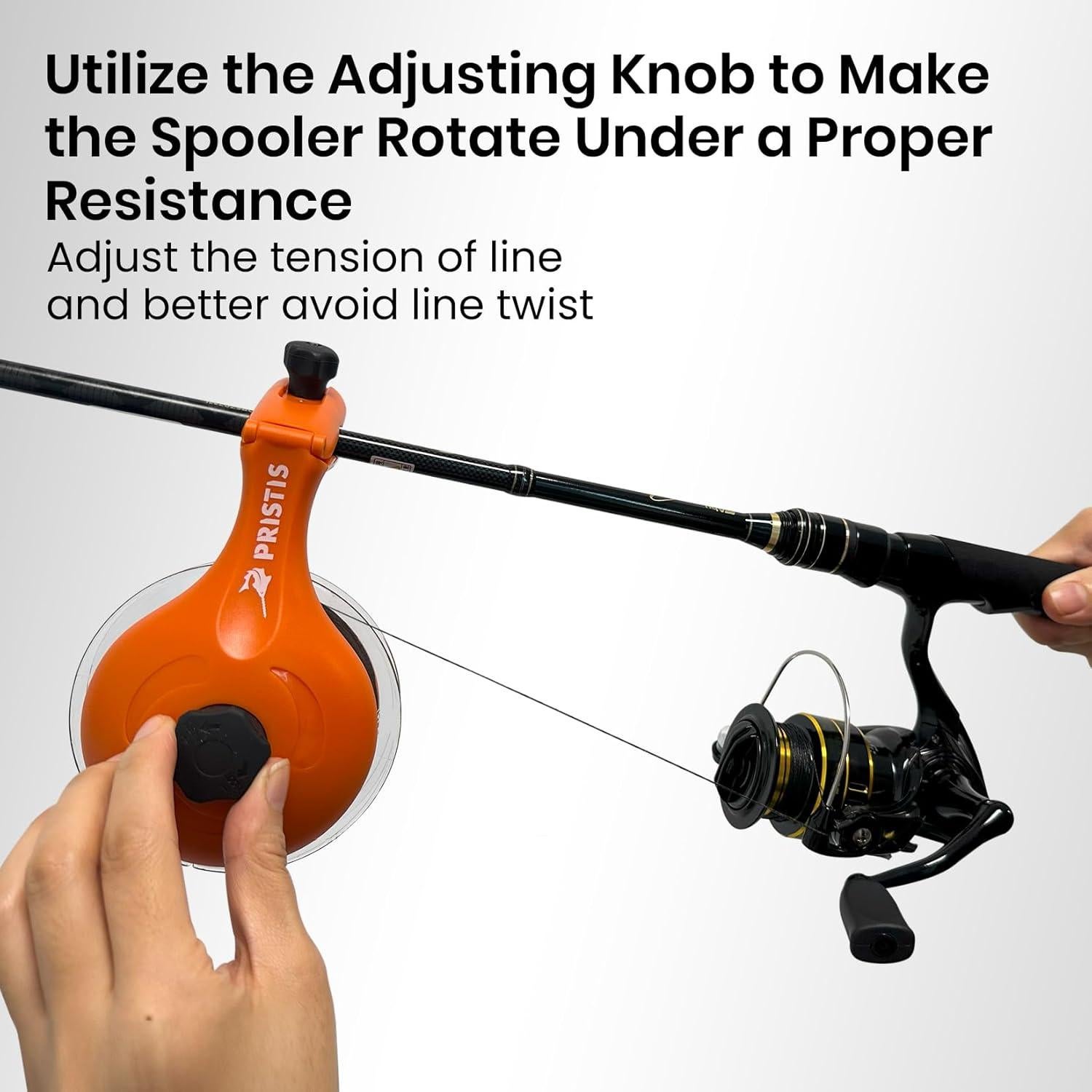 Enrollador de Línea de Pesca Pristis, Soporte Ajustable Antigiro