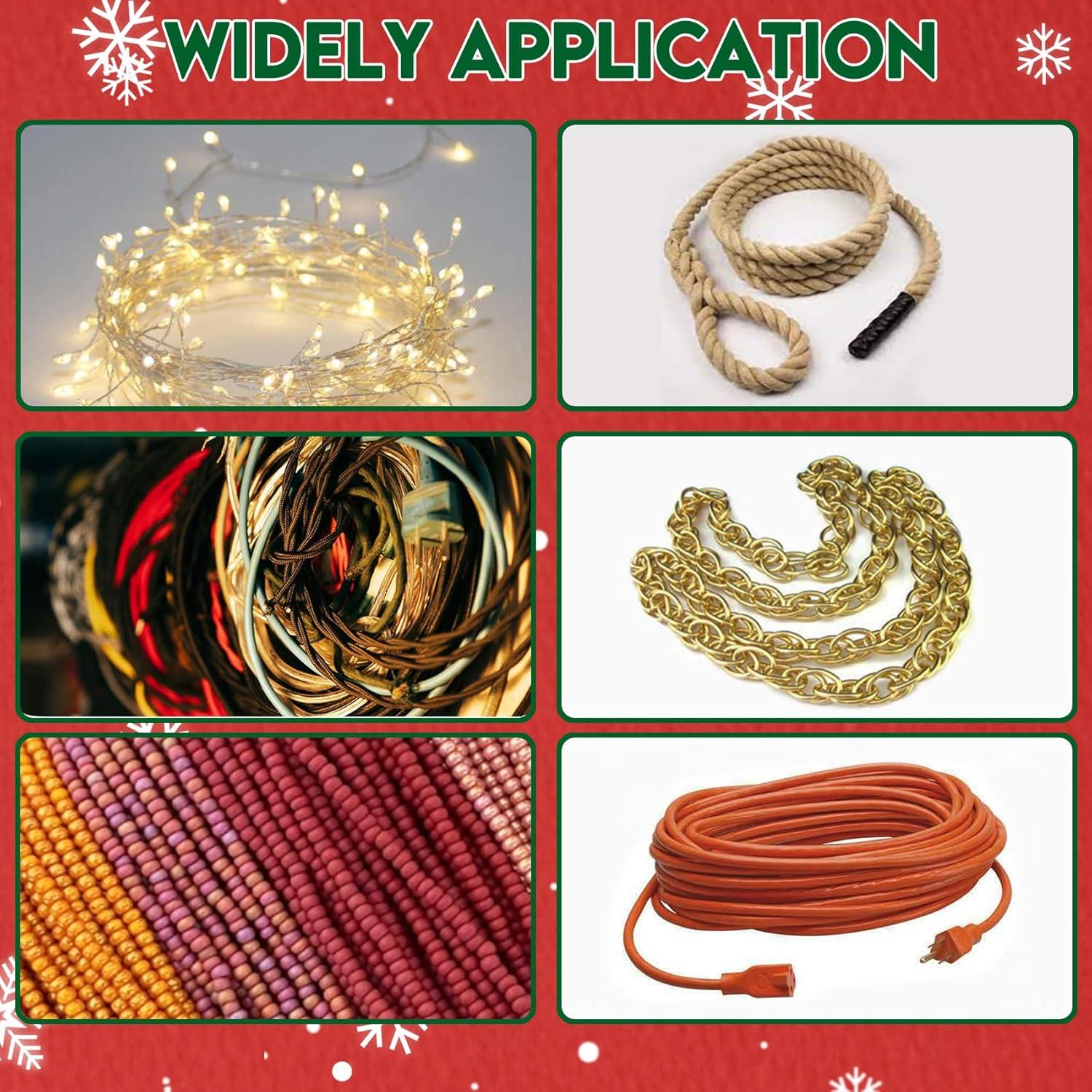 Juego de 6 Enrolladores de Cuerda Edison R&D - Rojo 10cm x 40cm