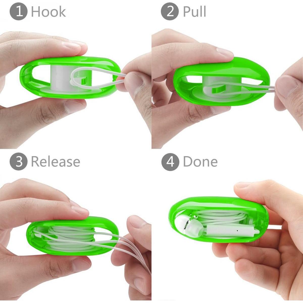 Organizador de Cables Automático Stargoldenbell Verde 6.8x5cm