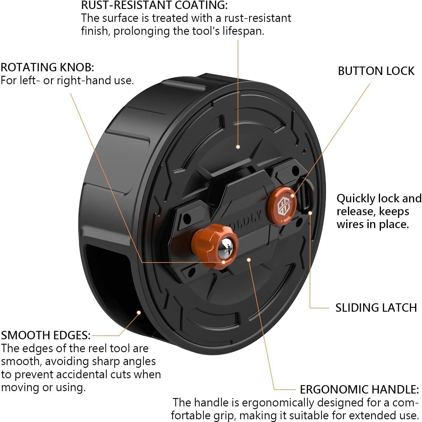Carrete de Alambre de Aluminio Holdly HLY28 12-18 Gauge