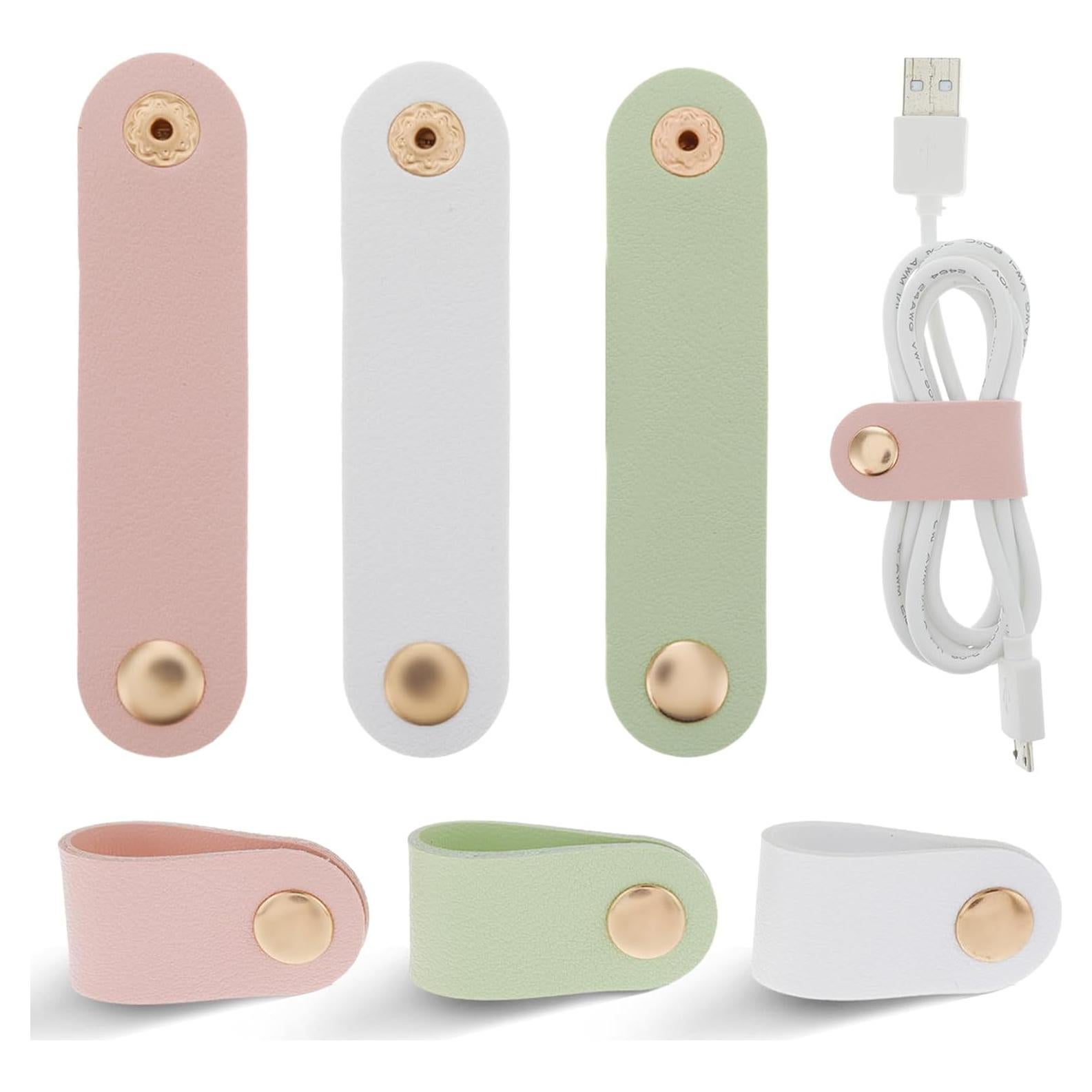 Organizador de Cables Thinp 6 Piezas Cuero PU Compacto
