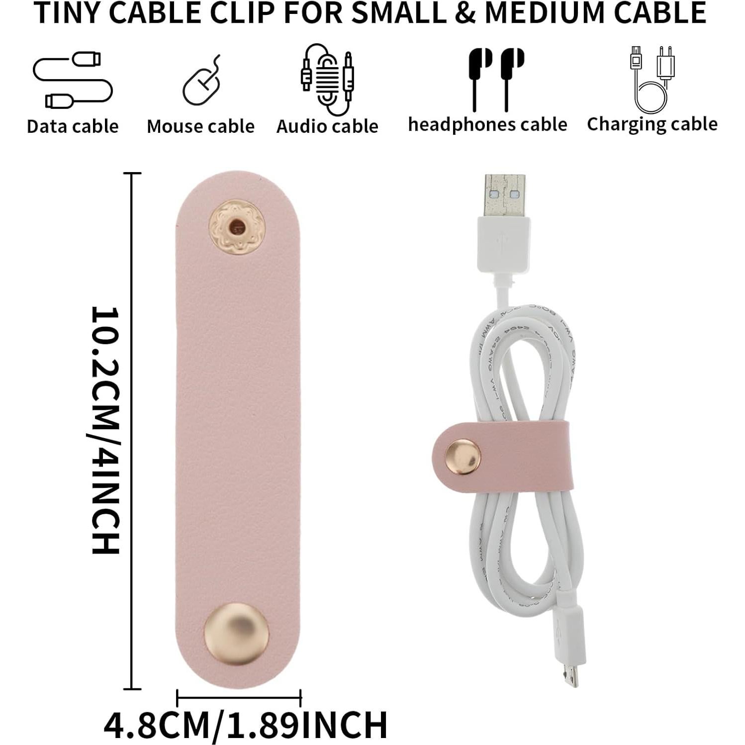 Organizador de Cables Thinp 6 Piezas Cuero PU Compacto