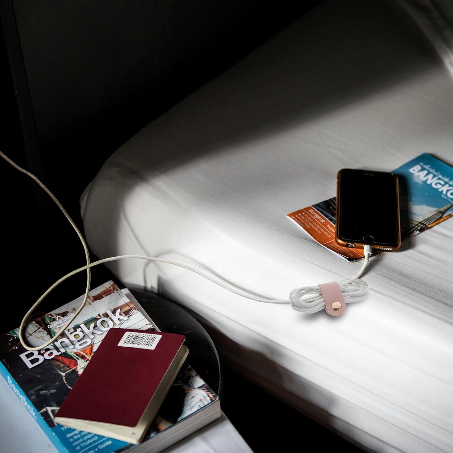 Organizador de Cables Thinp 6 Piezas Cuero PU Compacto