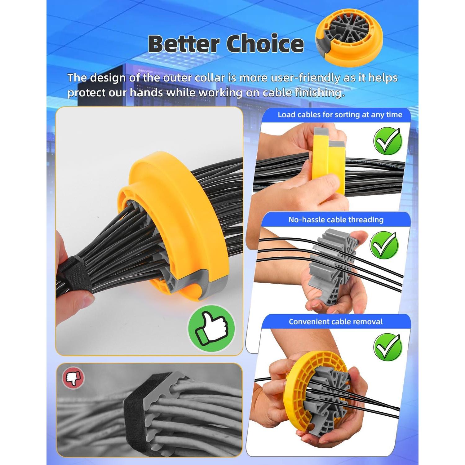 Peine de Cable Hixeto para Cables de Red hasta 9.15 mm