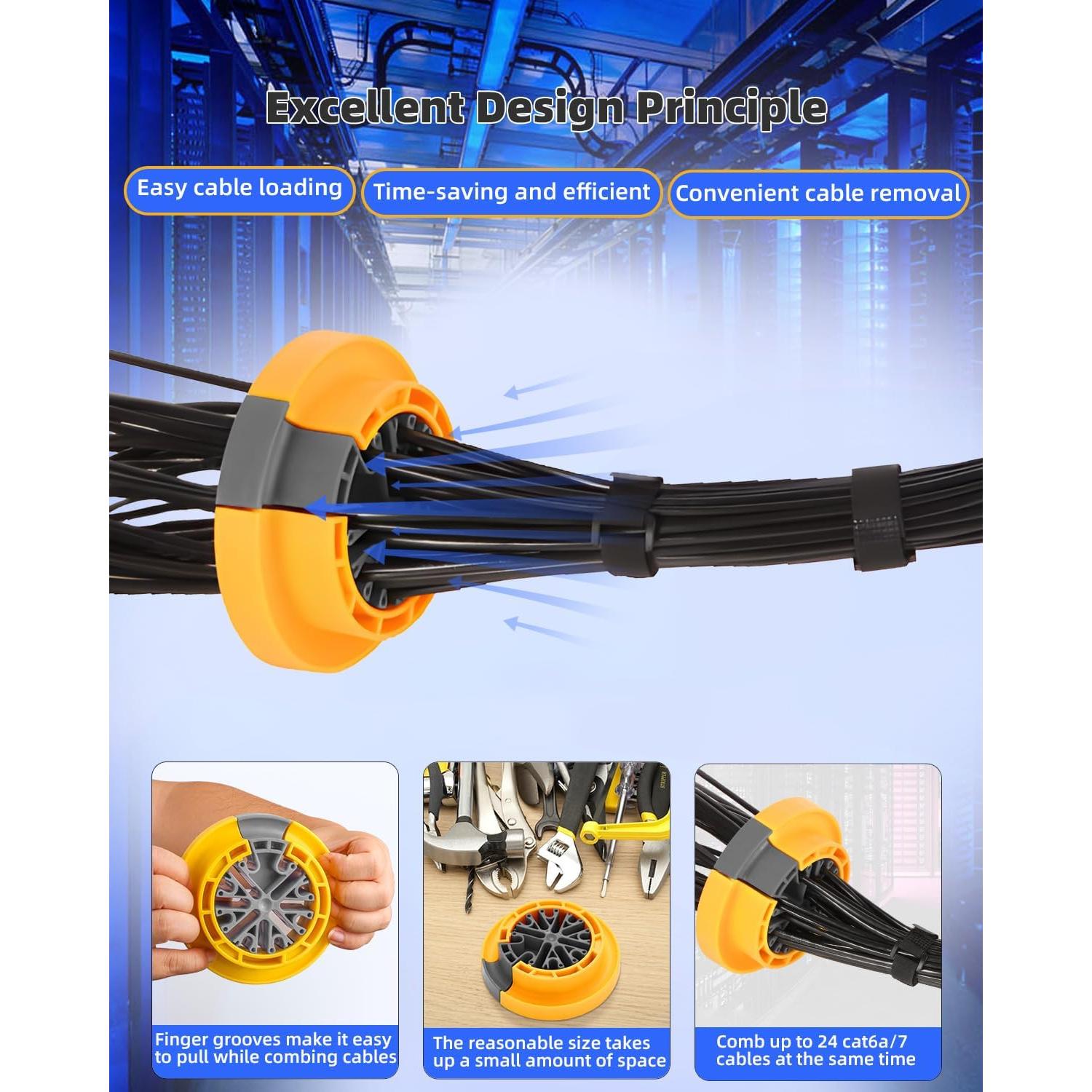 Peine de Cable Hixeto para Cables de Red hasta 9.15 mm