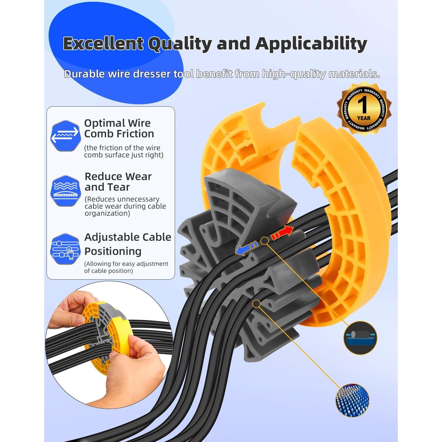 Peine de Cable Hixeto para Cables de Red hasta 9.15 mm