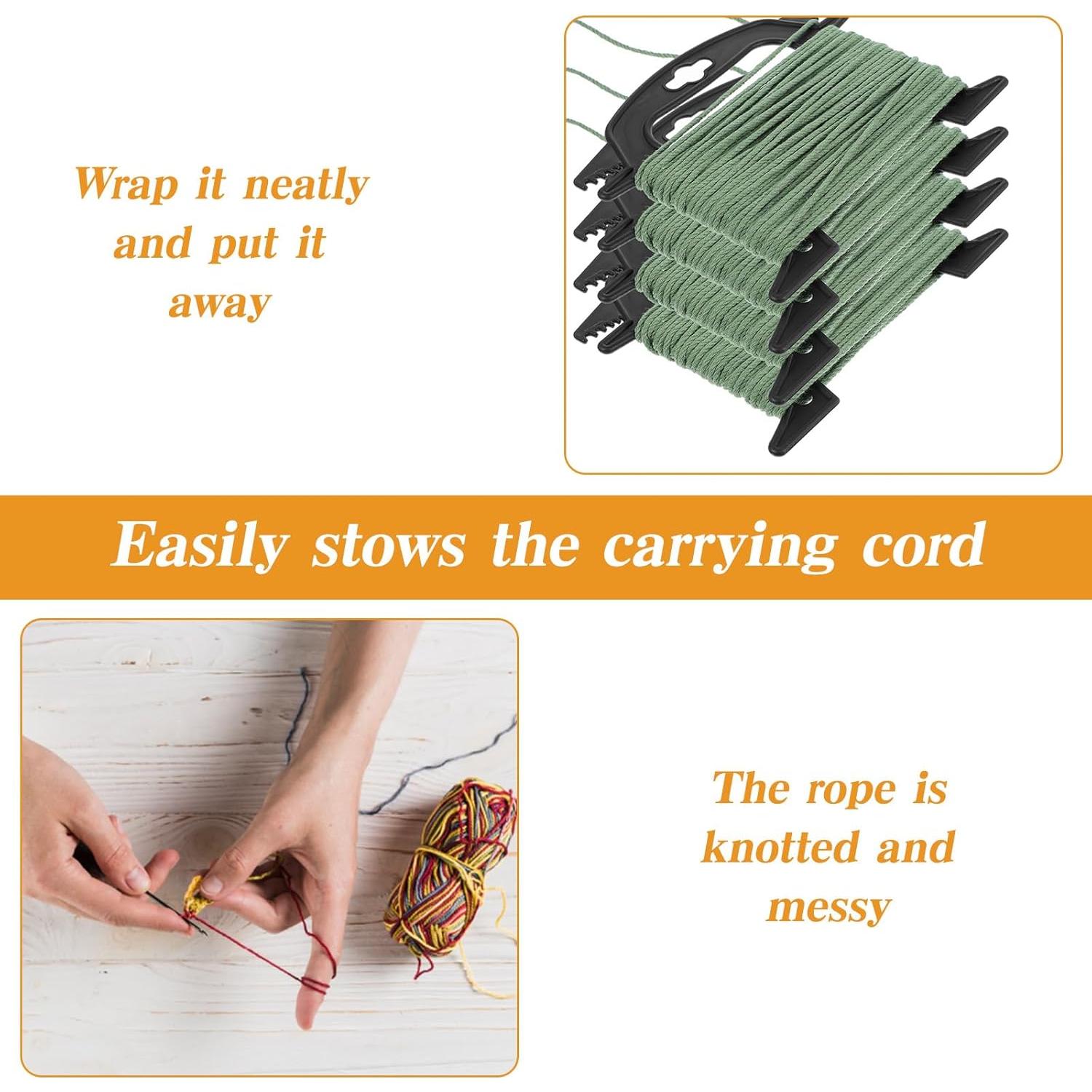 4 Enrolladores de Cuerda XLIUAX 19.5x15 cm Negro PP