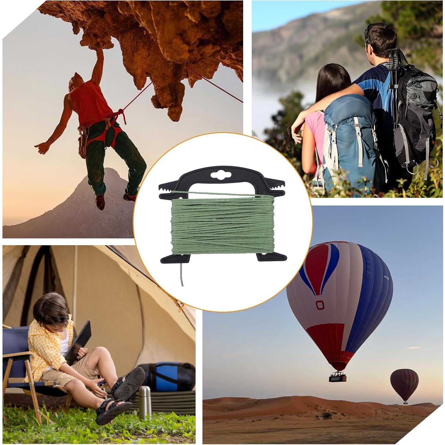 4 Enrolladores de Cuerda XLIUAX 19.5x15 cm Negro PP