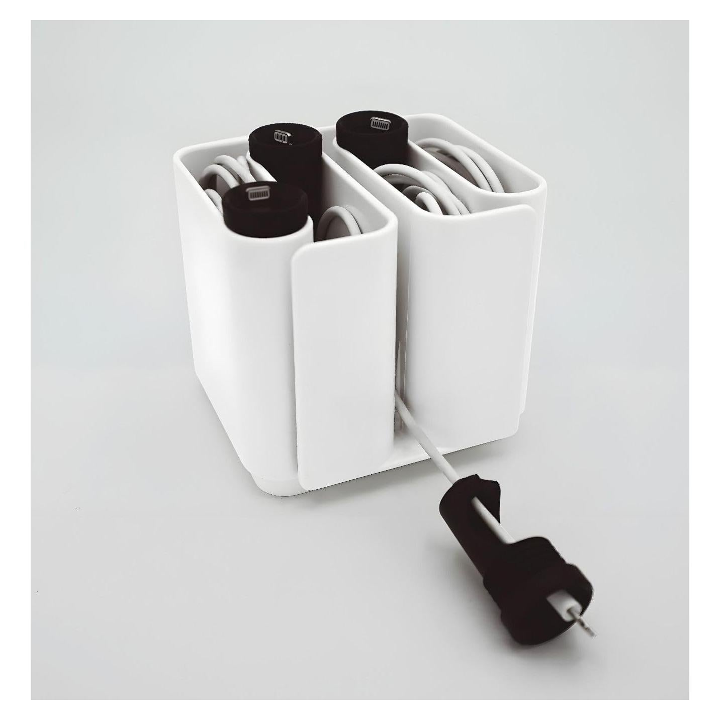 Organizador de Cables de Escritorio Gestión de Cables CSW01 - Plástico Blanco