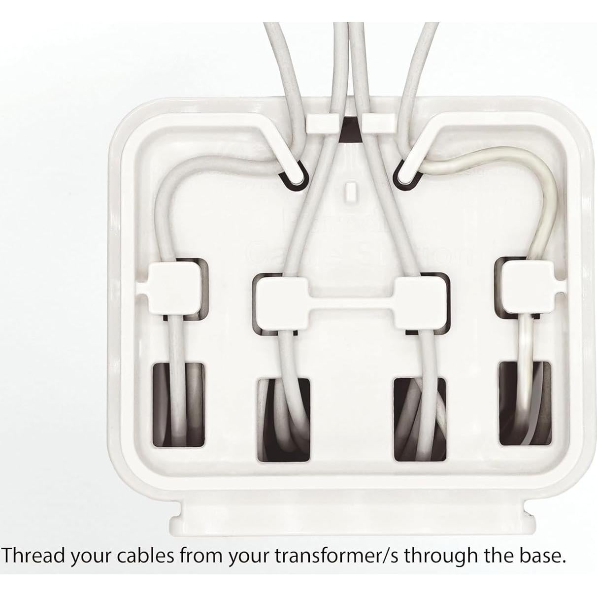 Organizador de Cables de Escritorio Gestión de Cables CSW01 - Plástico Blanco