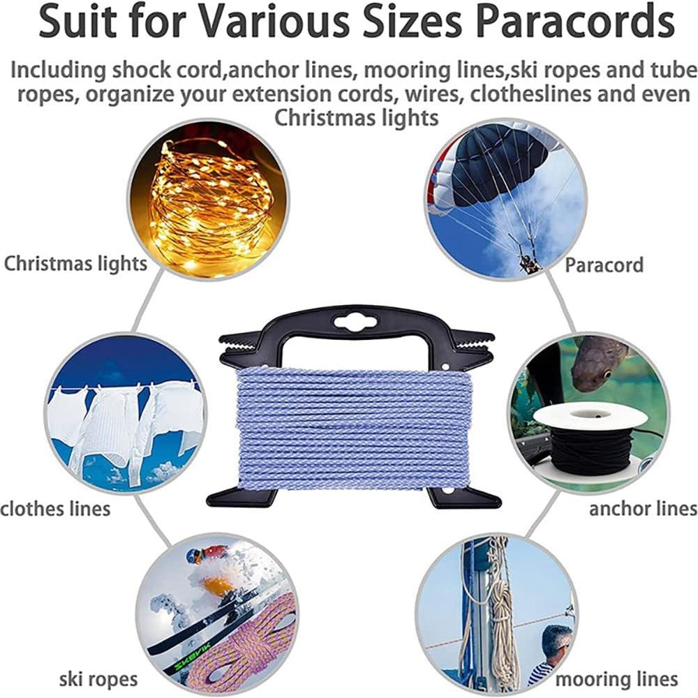 Paquete de 10 Organizadores de Cuerda Aswewamt 14.5 cm Negro