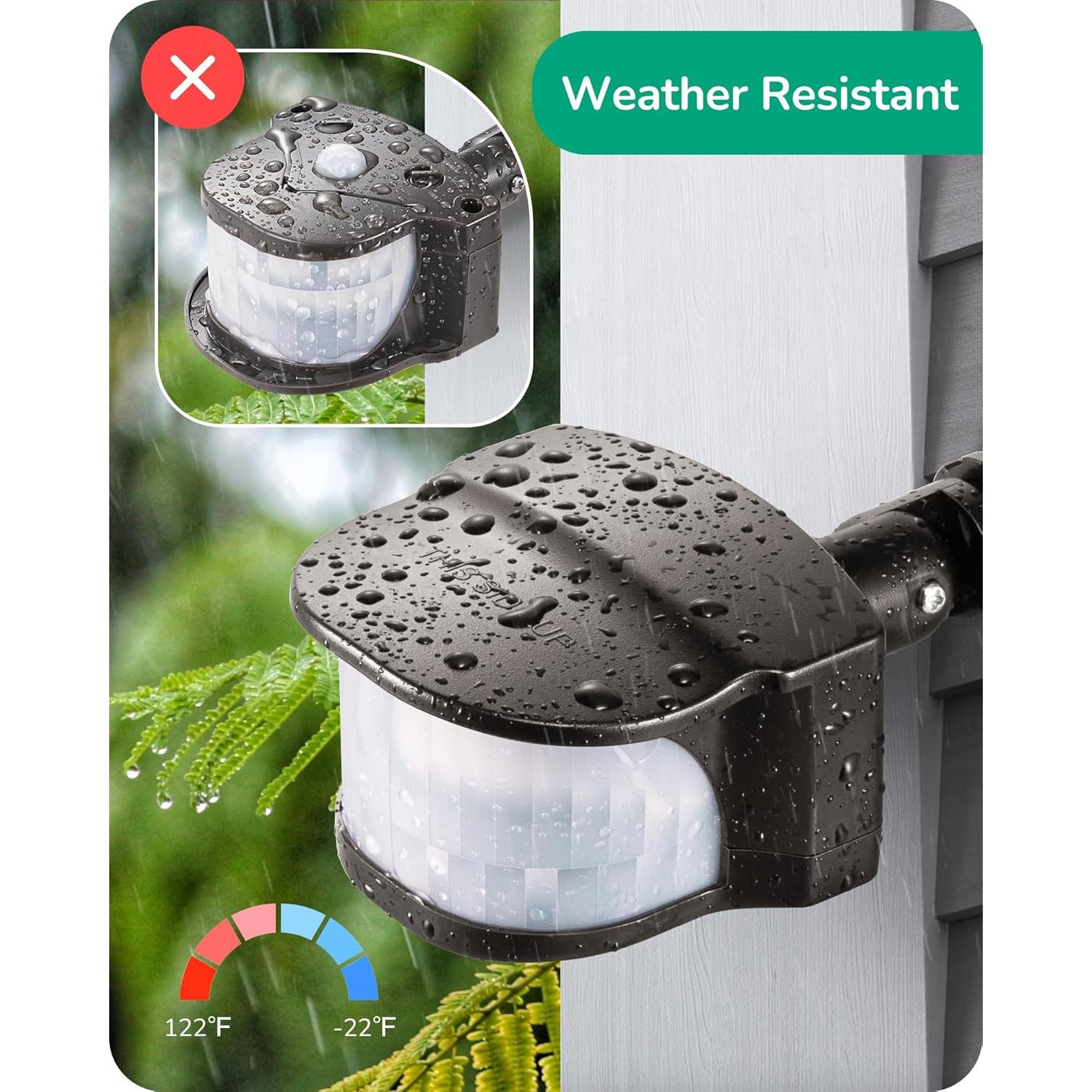 Sensor de Movimiento EDISHINE 240° 360° 18.3m Marrón