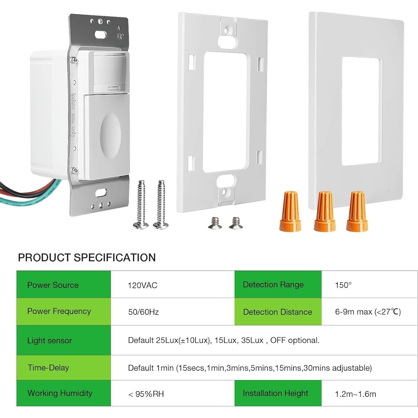 Interruptor de Luz con Sensor de Movimiento RAYZEEK RZ020 10A