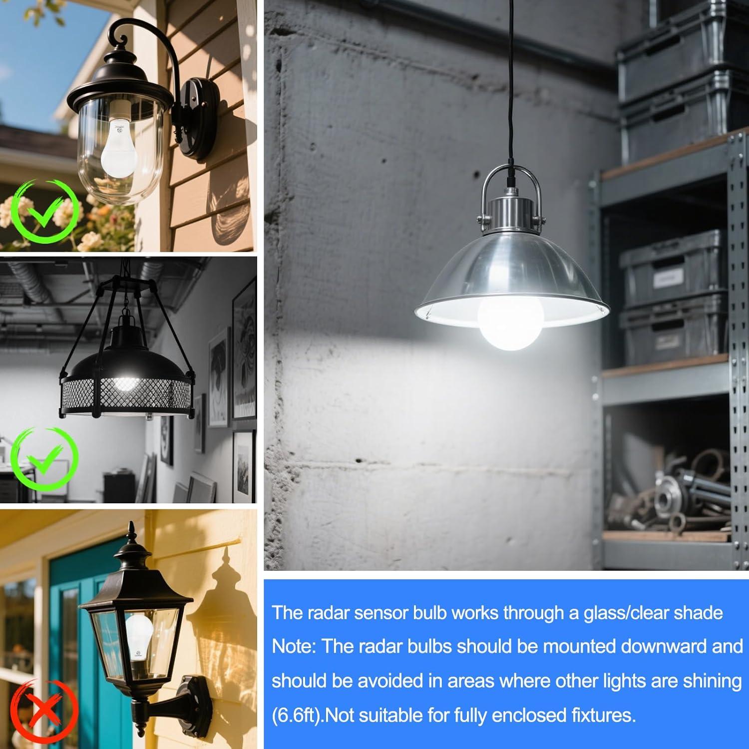 Bombillas LED YANKON A21 1500LM 14.5W Sensor Movimiento E26