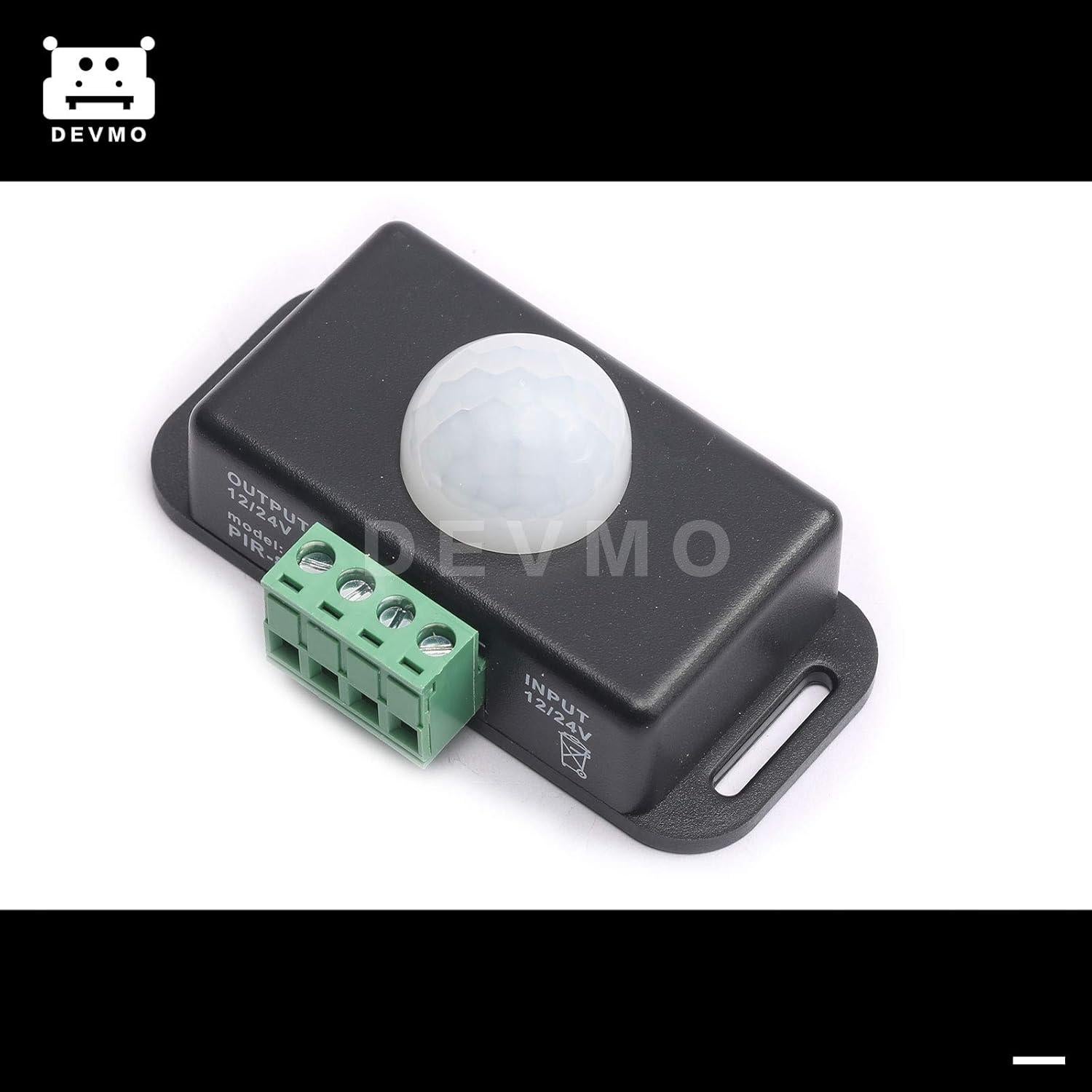 Interruptor PIR Infrarrojo DEVMO 12-24V 6A para Luz LED
