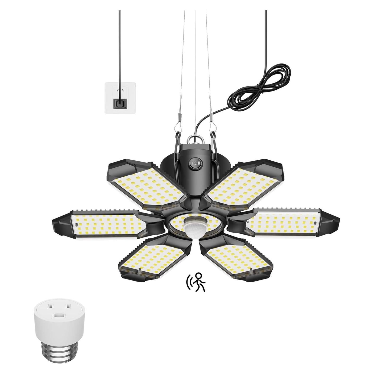 Luz de Garaje LED Kryoza 20000LM con Sensor de Movimiento 360°