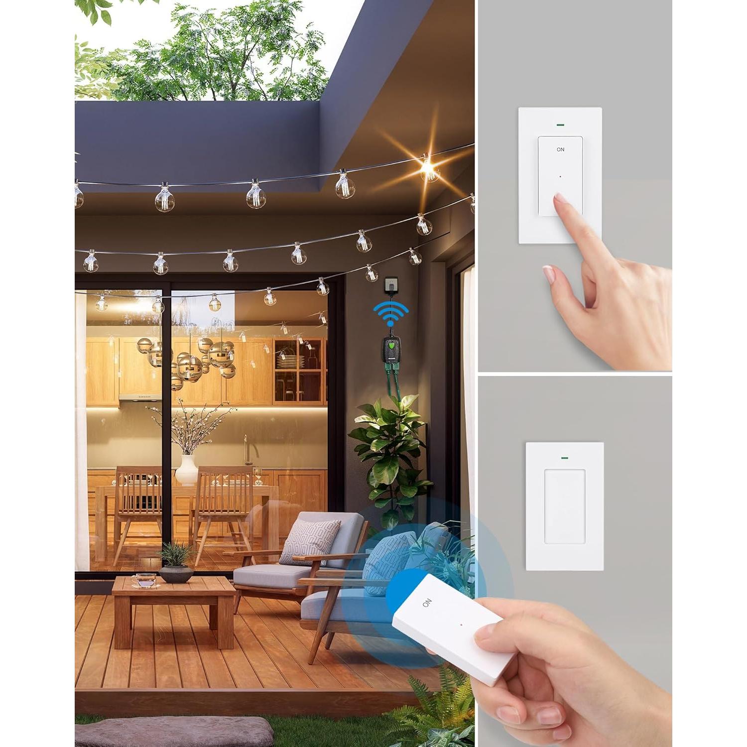 Control Remoto Inalámbrico DEWENWILS para Exterior 15A