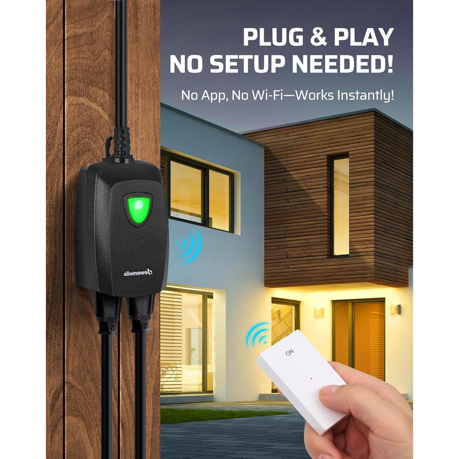 Control Remoto Inalámbrico DEWENWILS para Exterior 15A