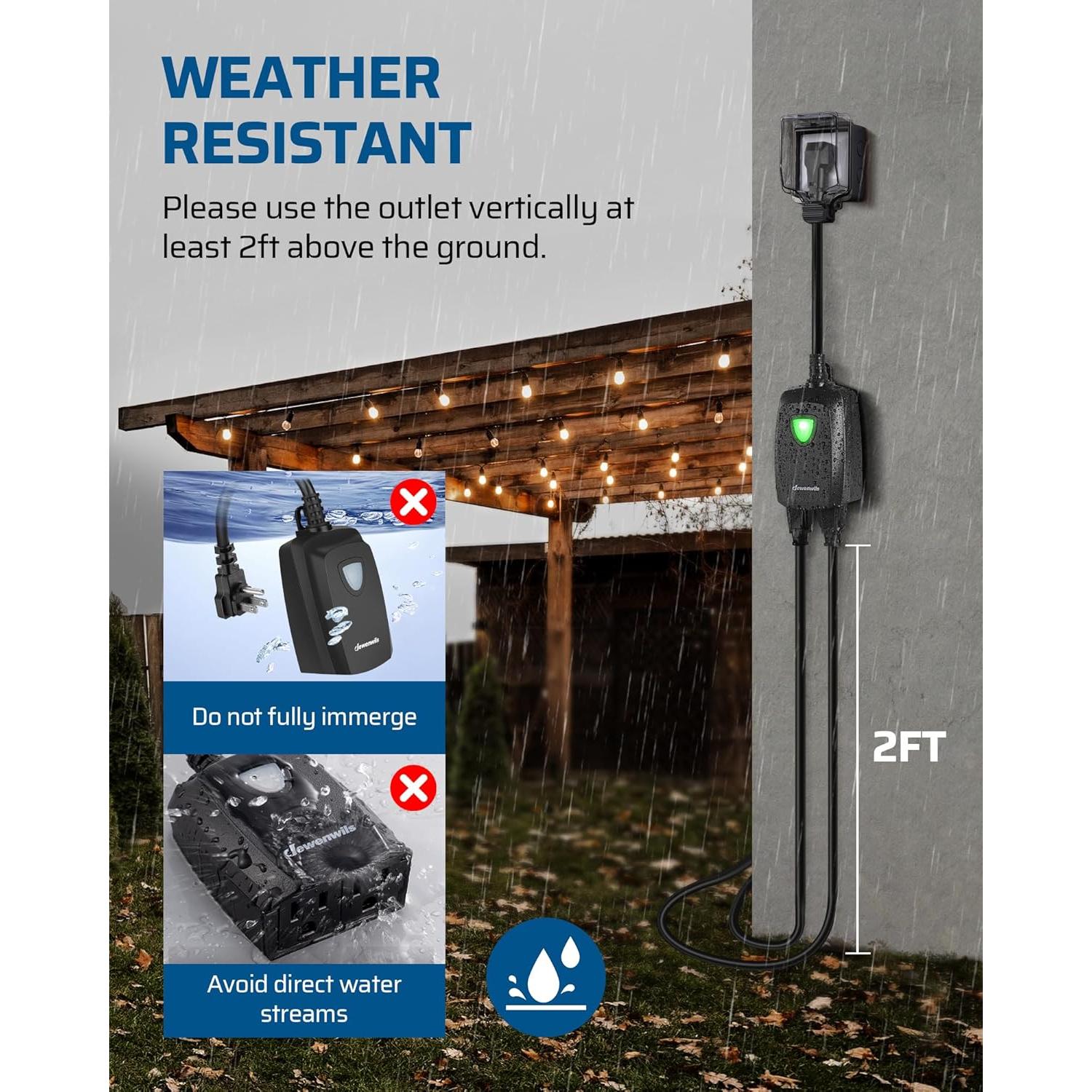 Control Remoto Inalámbrico DEWENWILS para Exterior 15A