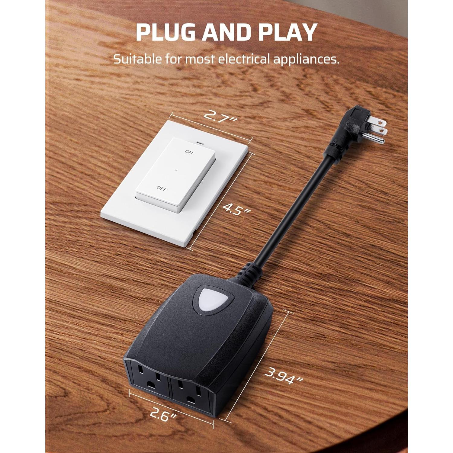 Control Remoto Inalámbrico DEWENWILS para Exterior 15A