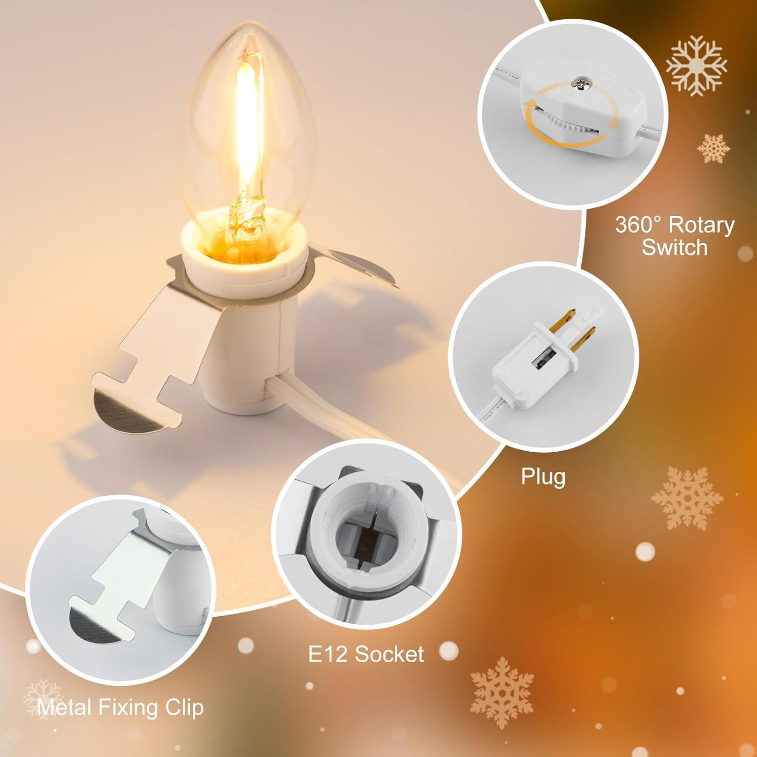 Cordón de Accesorio LED Minetom 1.83m con Interruptor - 2 Piezas