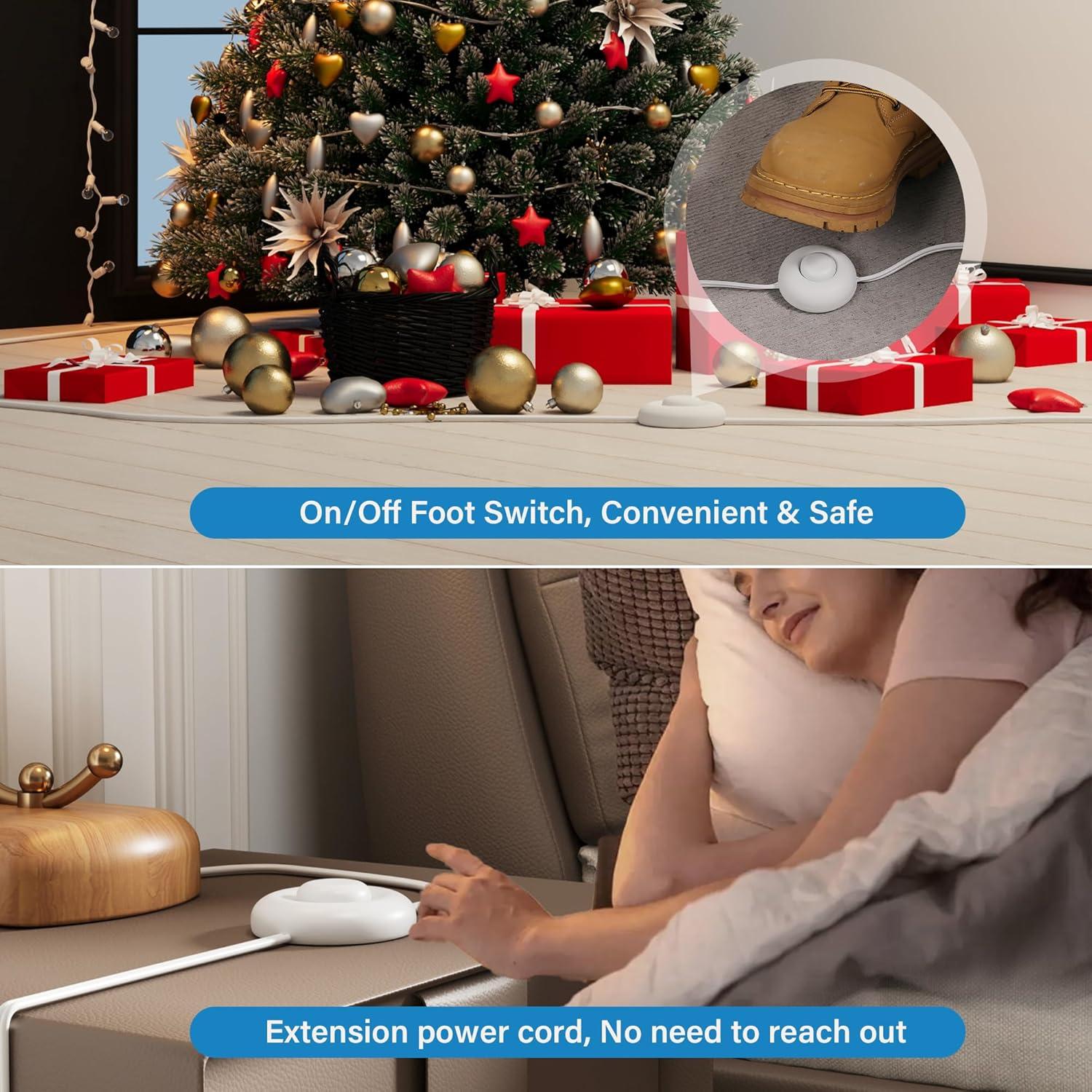 Cable de Extensión HiFind 1.22m con Interruptor de Pie Blanco