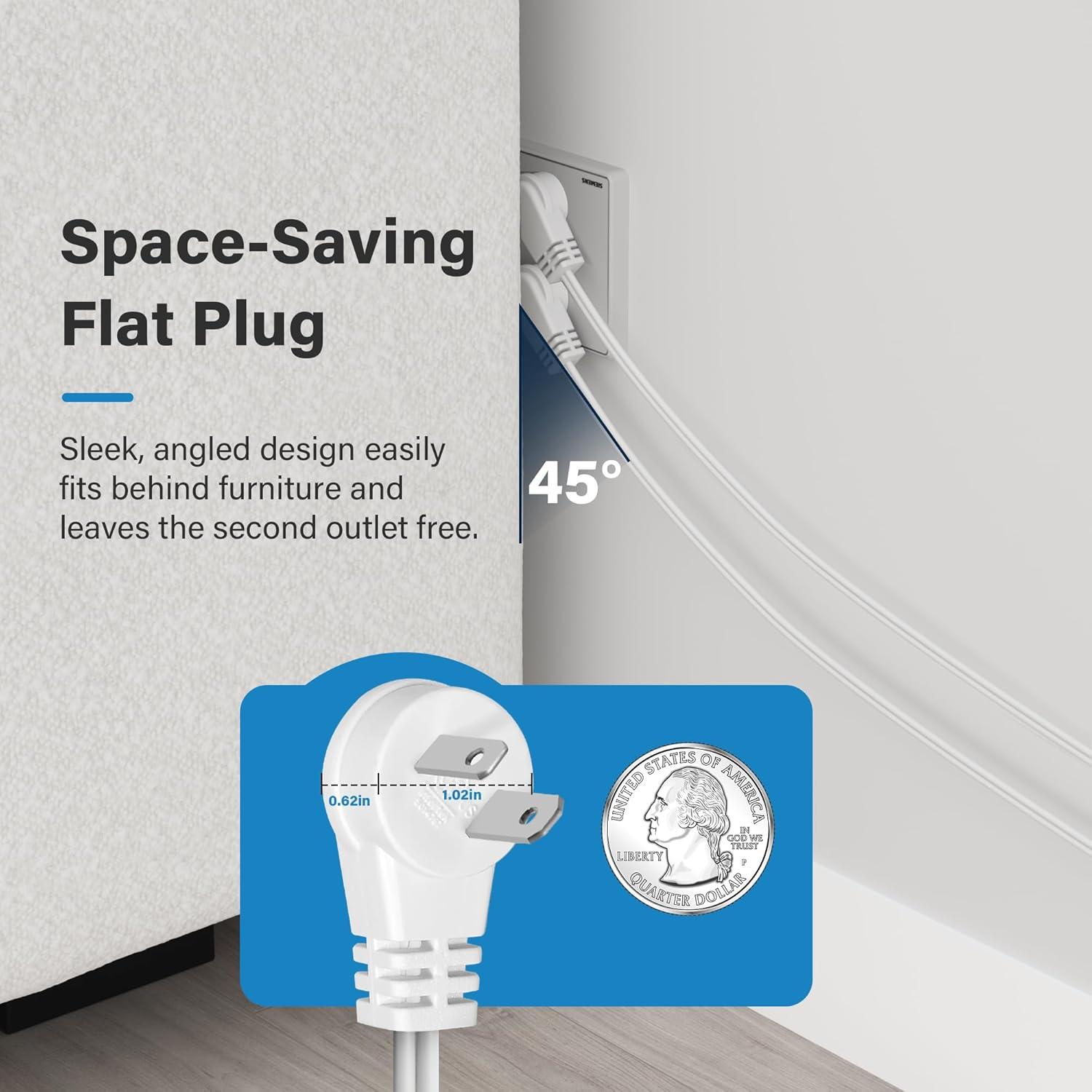 Cable de Extensión HiFind 1.22m con Interruptor de Pie Blanco