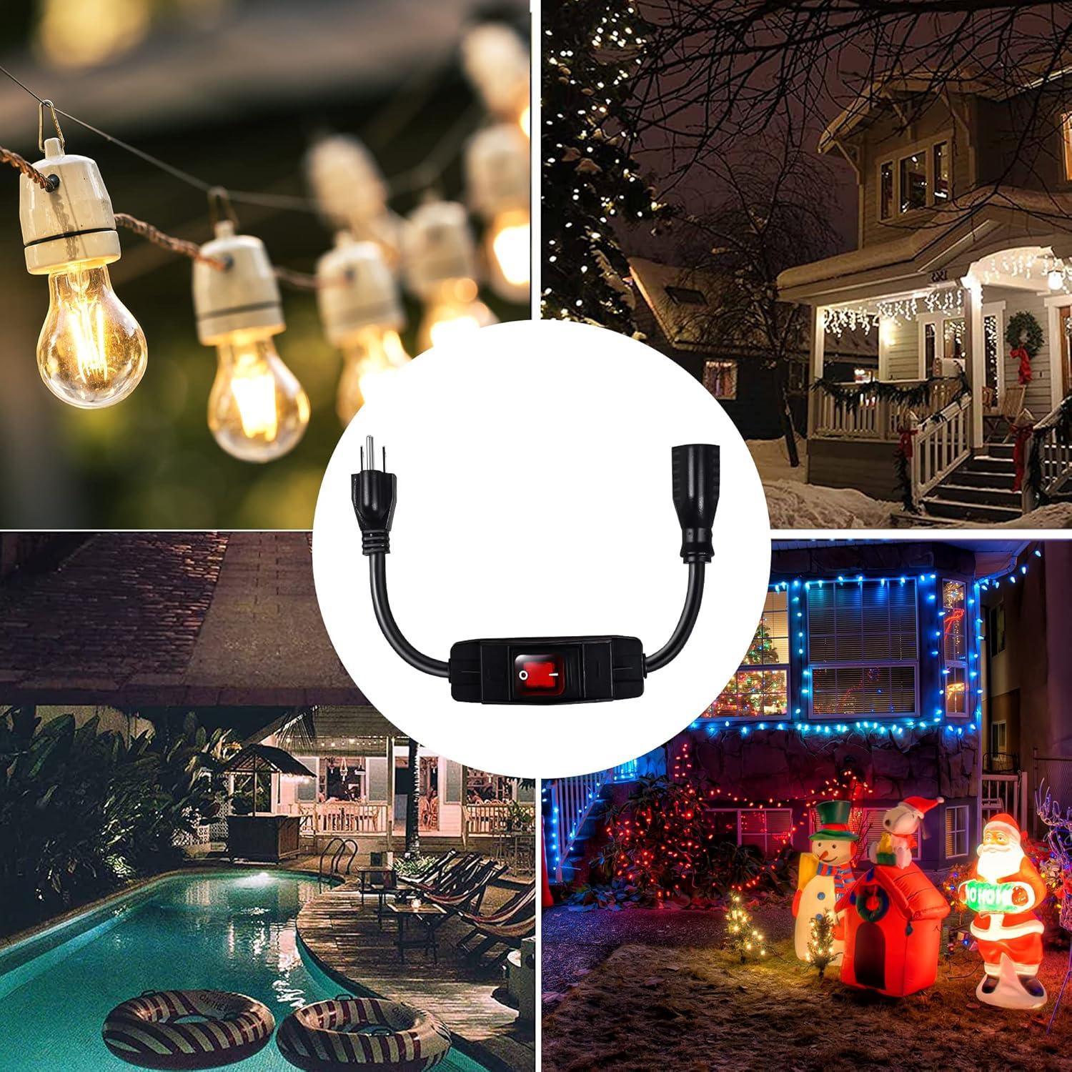 Cable de Extensión Impermeable Makevivi 0.46m con Interruptor