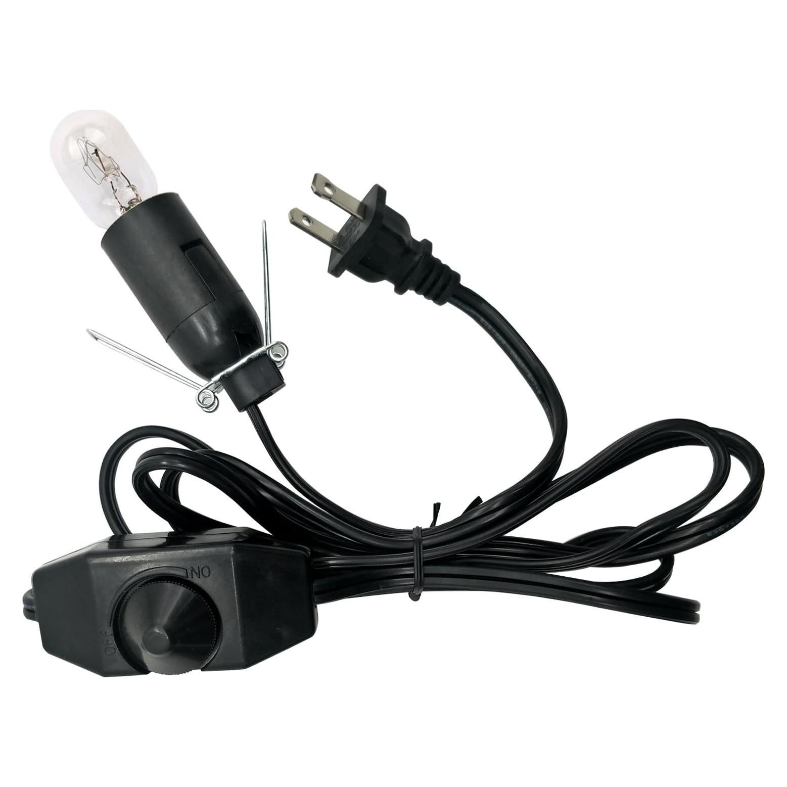 Cable y Bombilla Regulable para Lámpara de Sal Haraqi 1.83m