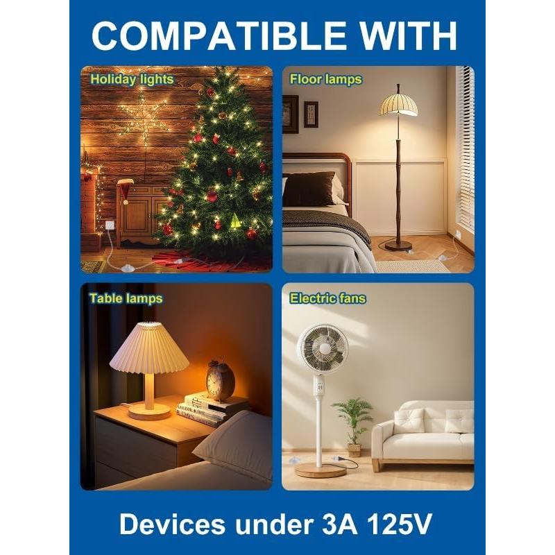 Interruptor de Pedal de Pie Kofuyni 6ft con Cable Claro 3A 125V