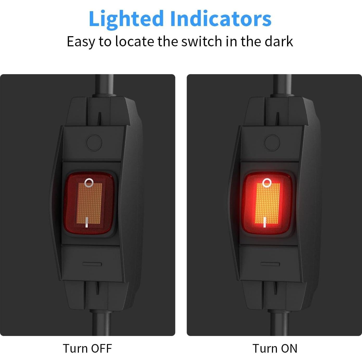 Cable de Extensión Impermeable 1.83m FIRMERST 1875W con Interruptor