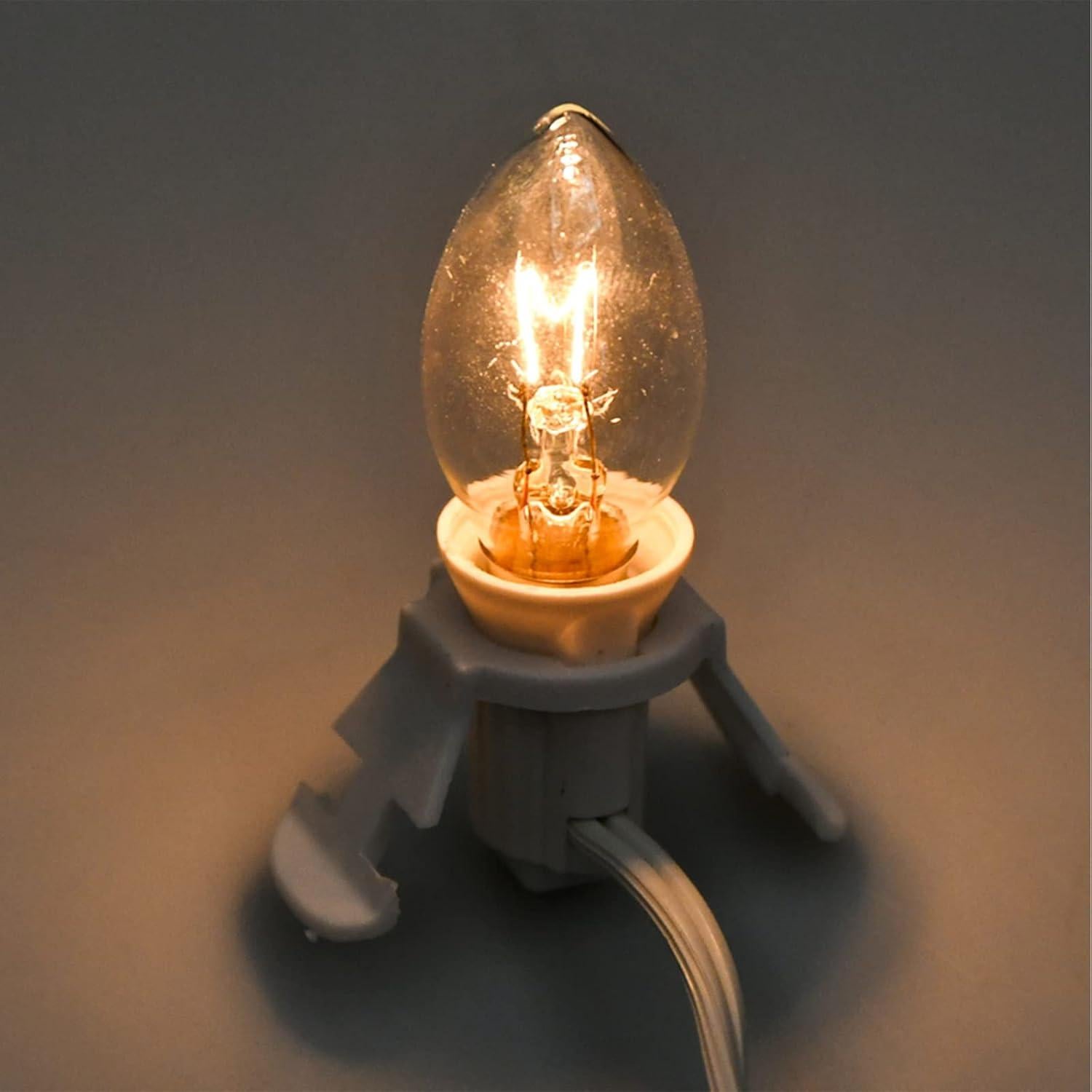 Juego de 4 Cables de Luz C7 con Bombilla Incandescente 1.83m