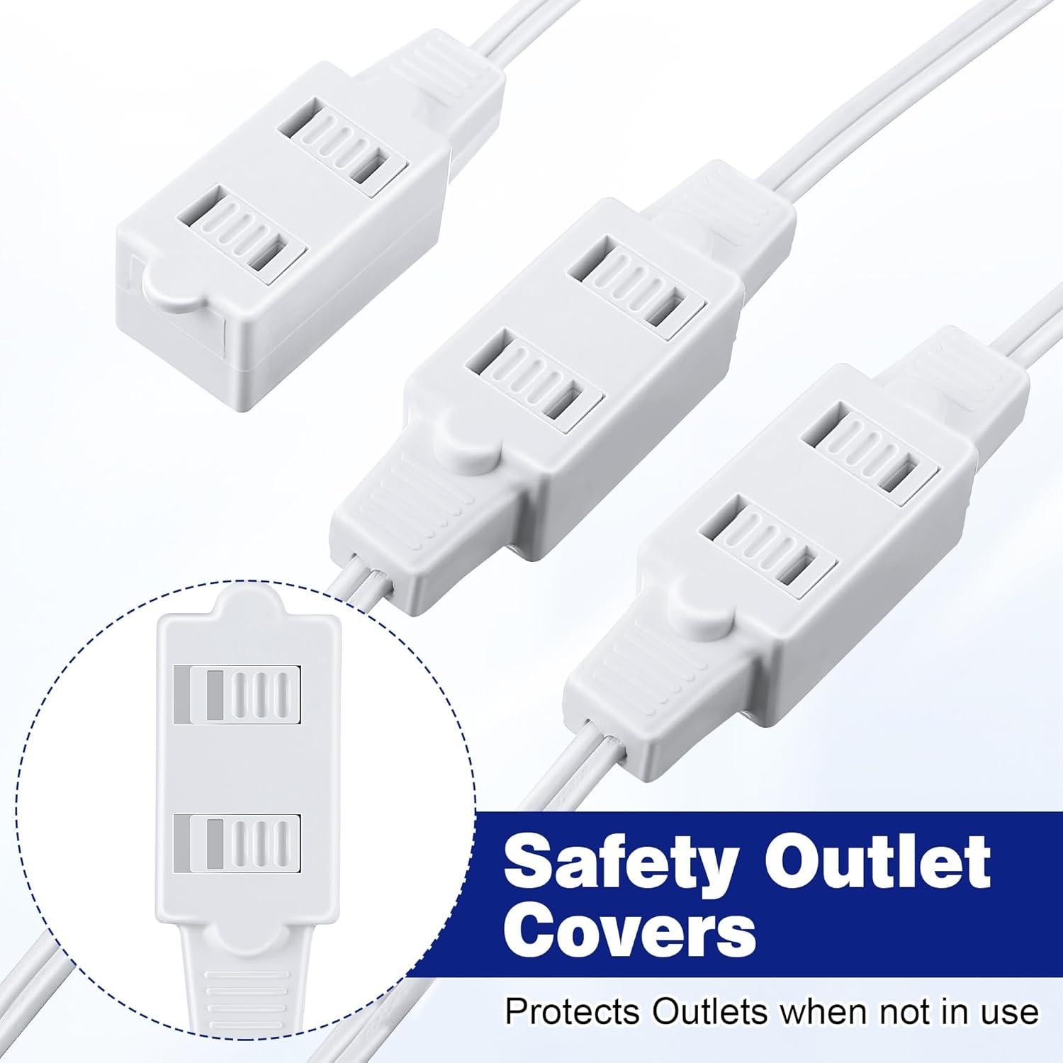 Cable de Extensión Enhon 2 Paquete 4.57m 9 Salidas Blanco