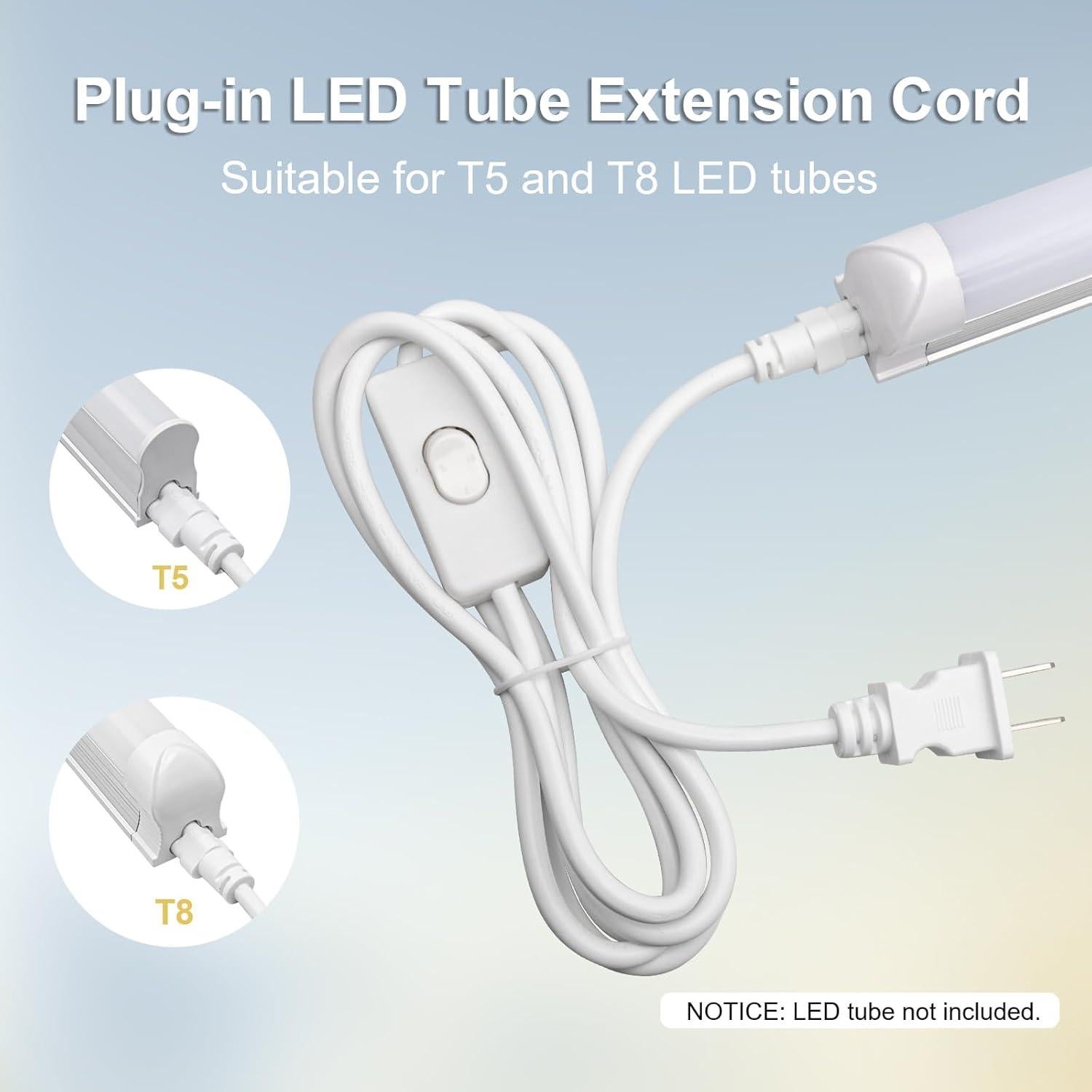 Cable de Extensión DiCUNO 3m T5 T8 con Interruptor On/Off