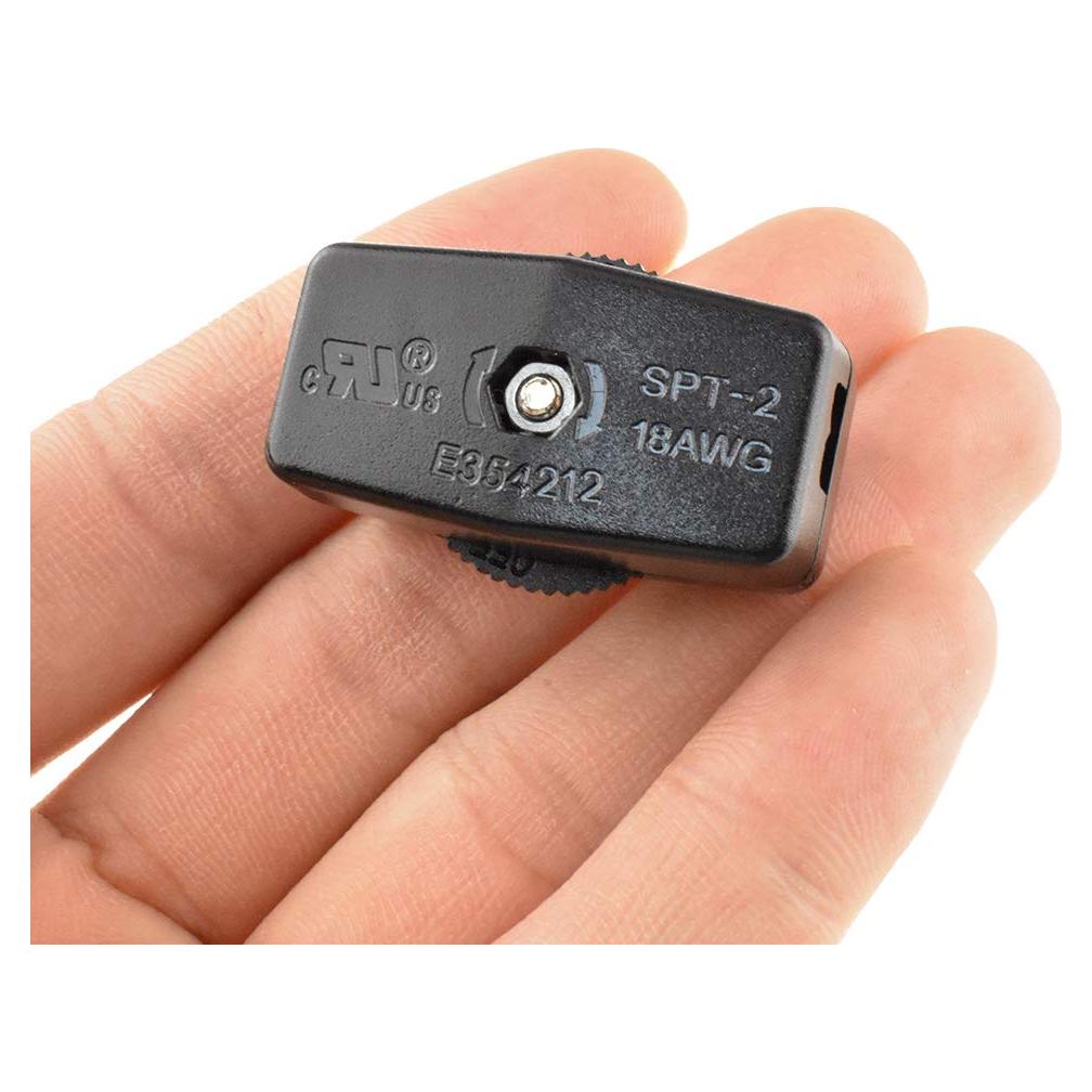 Interruptor de Cable Rotativo HAHIYO 3A 125V Doble Polo Negro