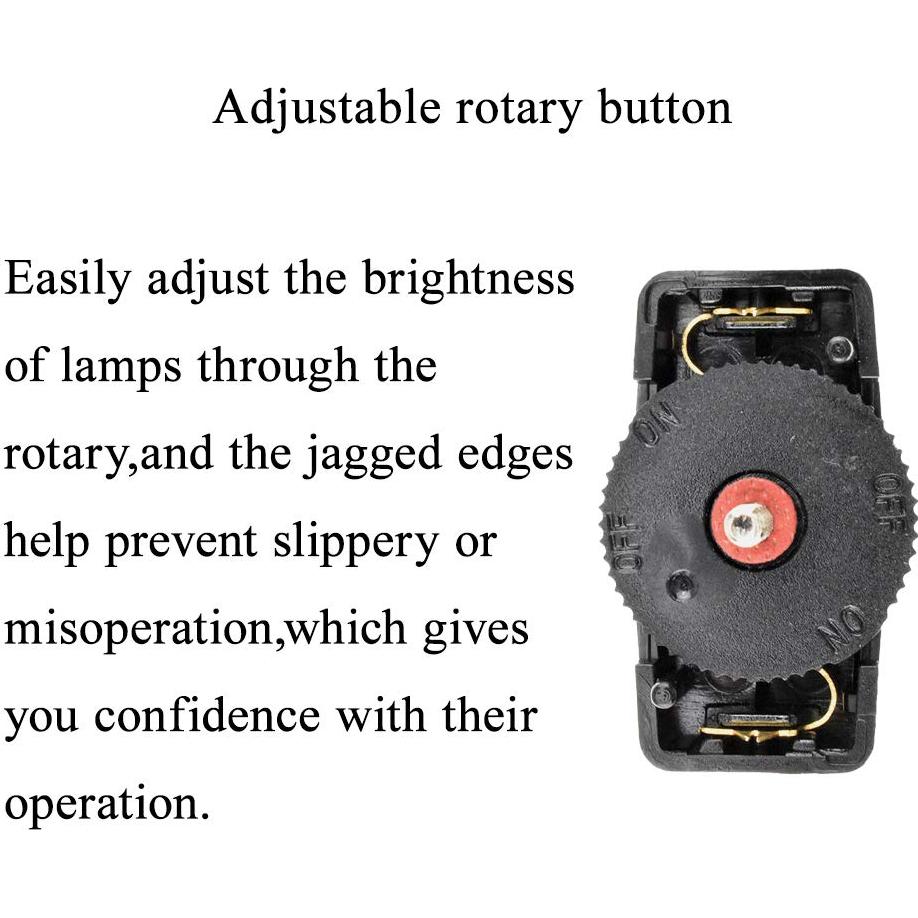 Interruptor de Cable Rotativo HAHIYO 3A 125V Doble Polo Negro