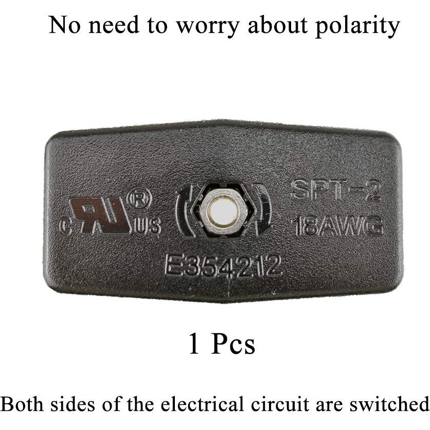 Interruptor de Cable Rotativo HAHIYO 3A 125V Doble Polo Negro