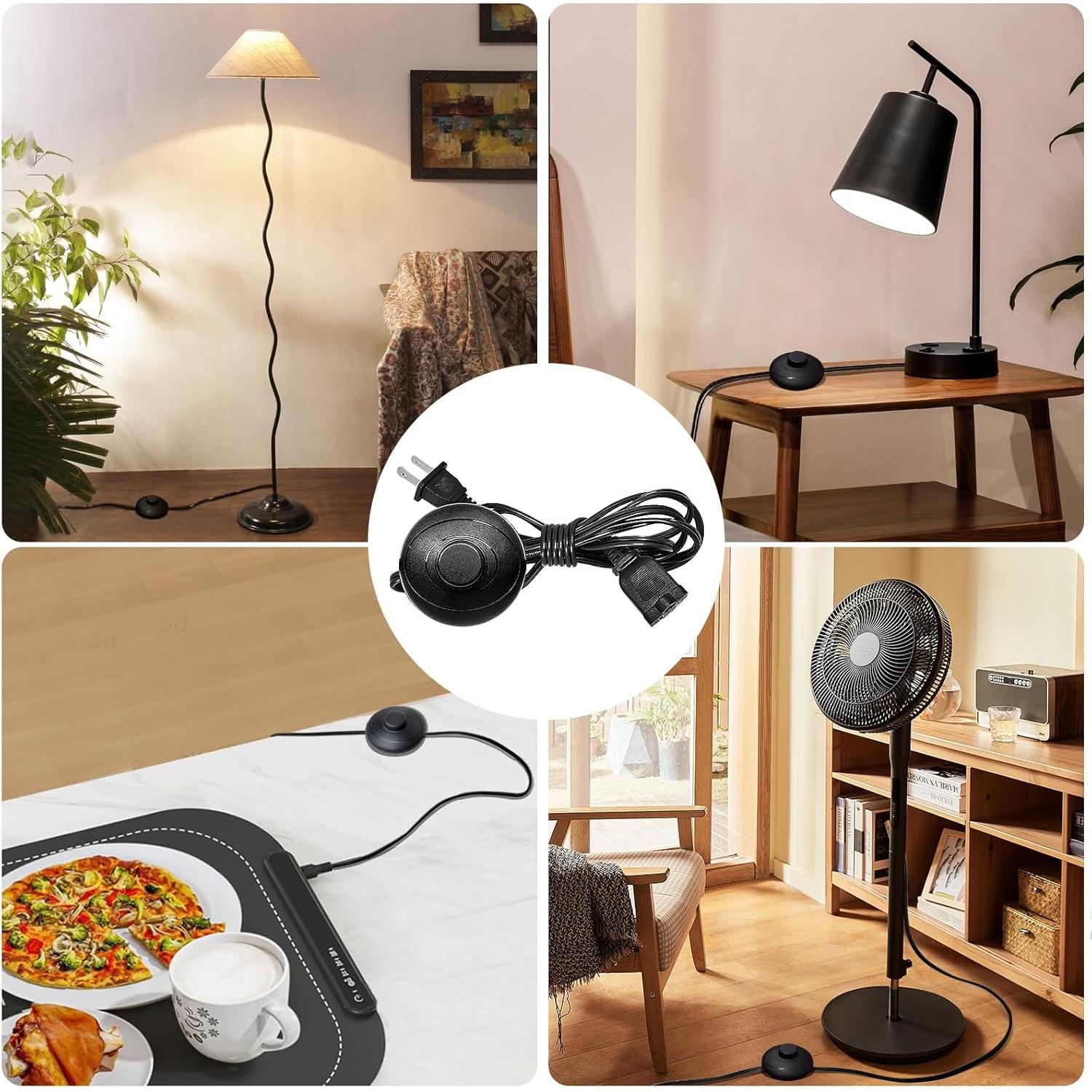 Interruptor de Pedal Umitiu 1.8m para Lámparas y Herramientas