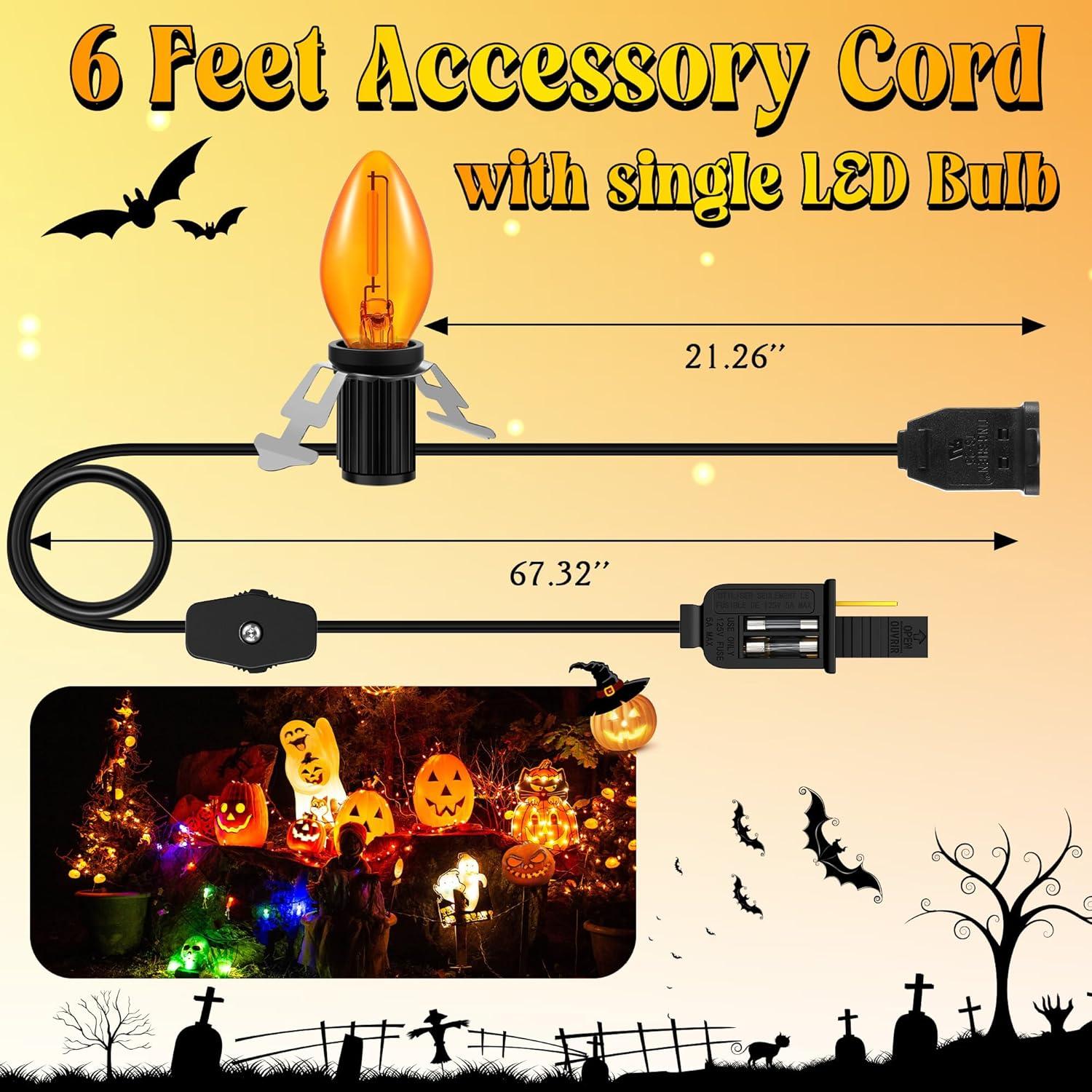 Kit de Cable Accesorio LED Naranja Meonum 1.83m 2 Piezas