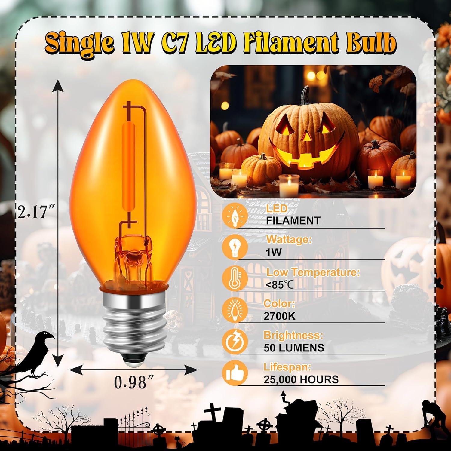 Kit de Cable Accesorio LED Naranja Meonum 1.83m 2 Piezas