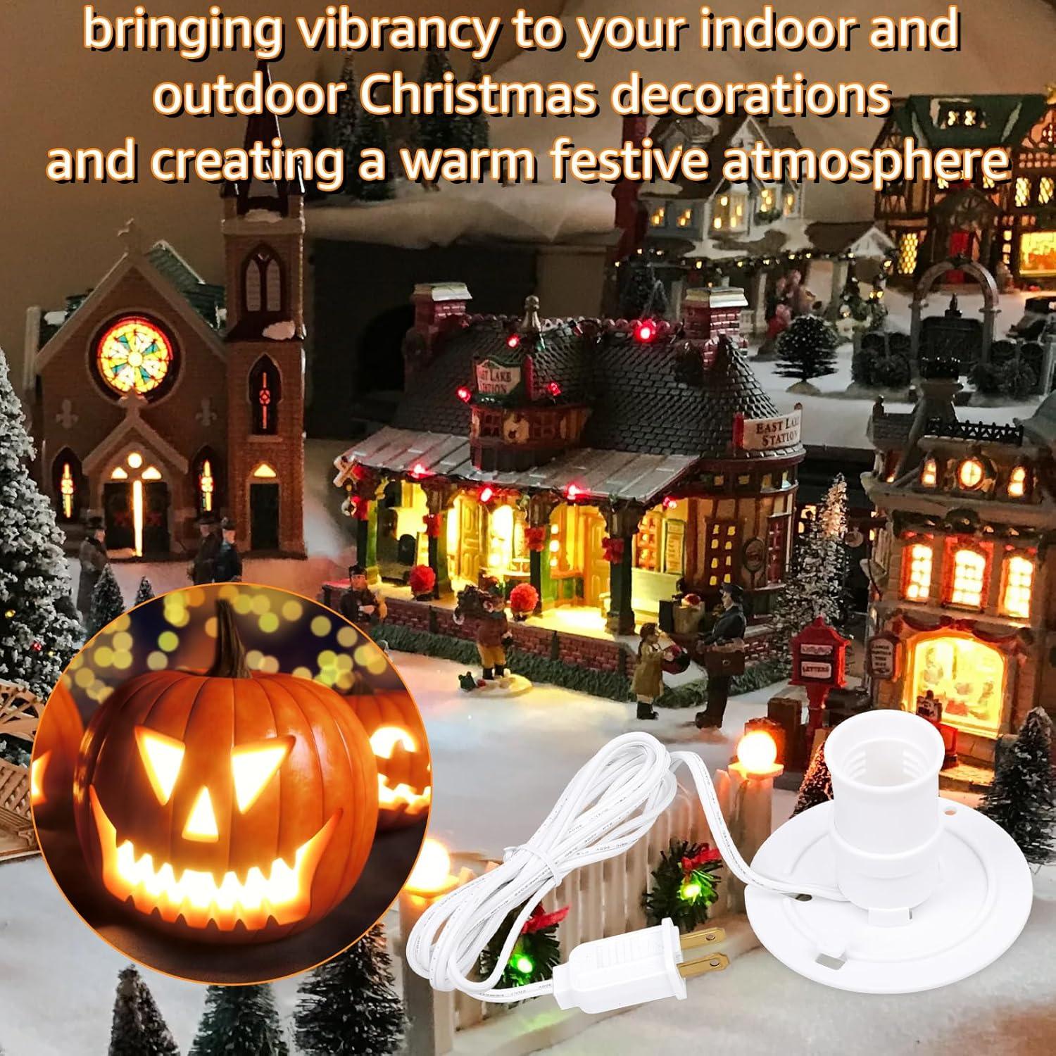 Kit de Cable de Luz E27/E26 Basysion para Decoración Navideña