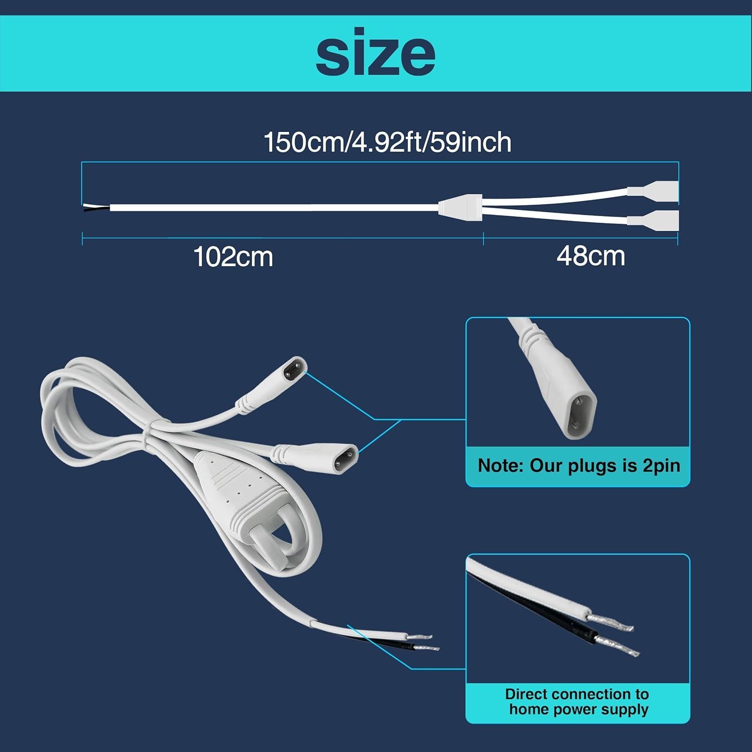 Cable de Alimentación CEZELUX 1.5M para Luz de Garaje Hexagonal