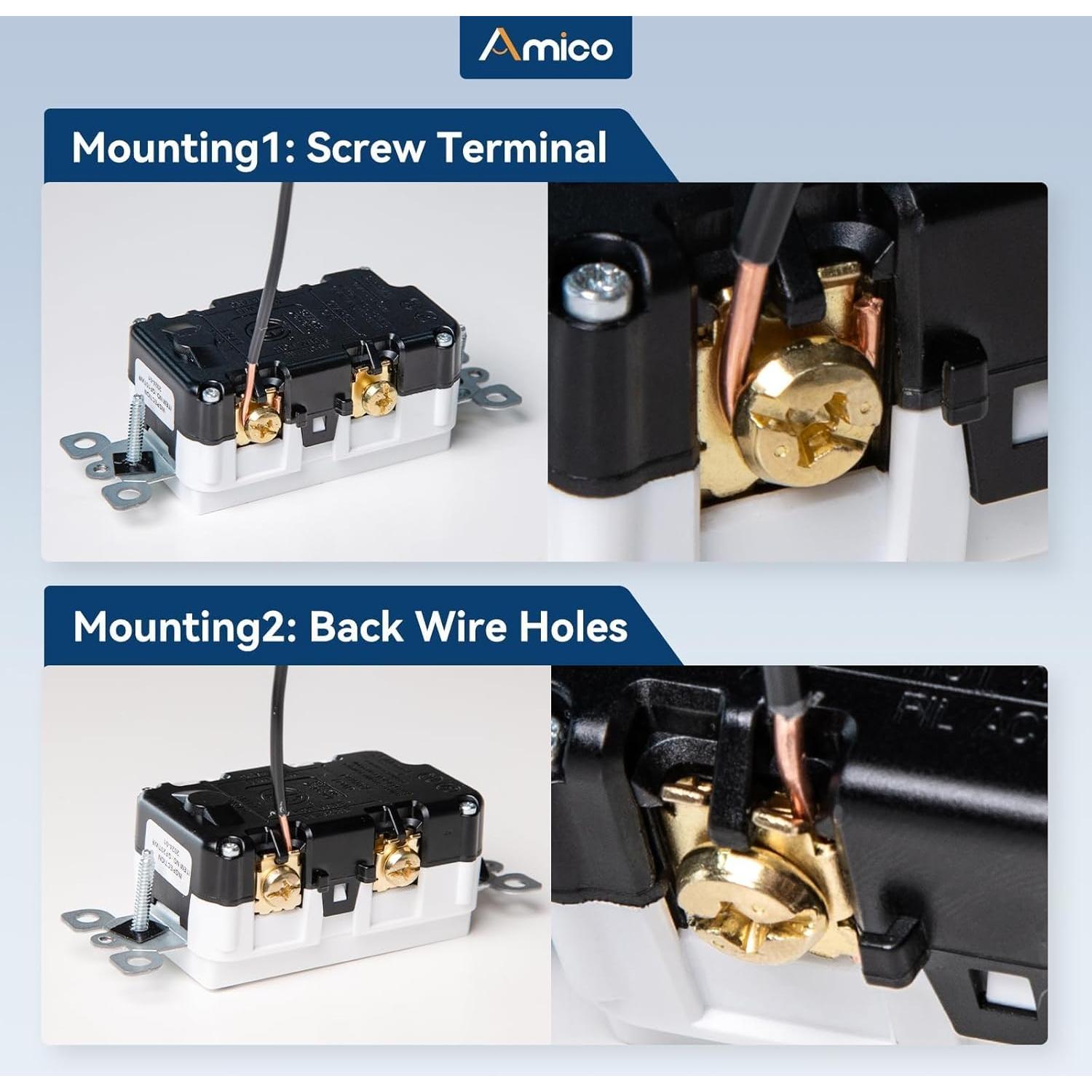 Paquete de 12 Salidas GFCI Amico 15A Resistente a la Intemperie