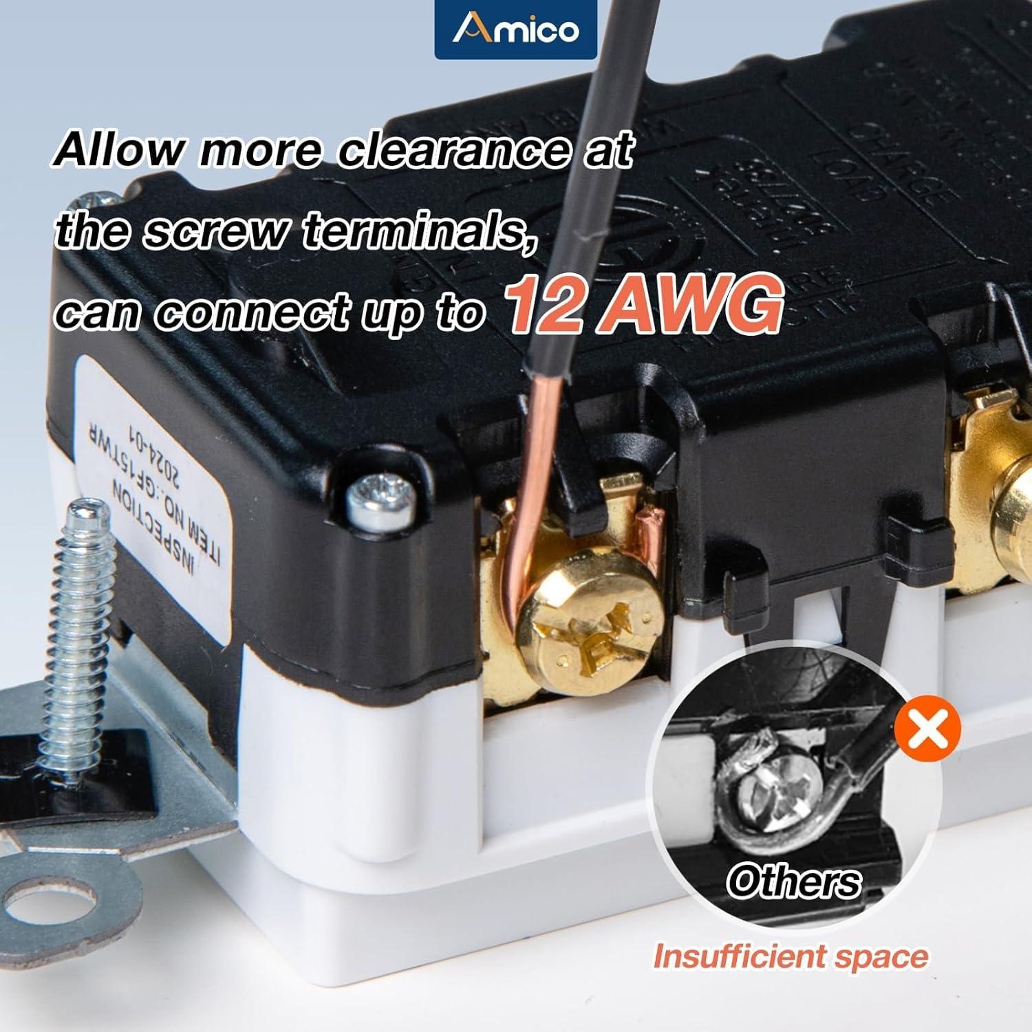 Paquete de 12 Salidas GFCI Amico 15A Resistente a la Intemperie