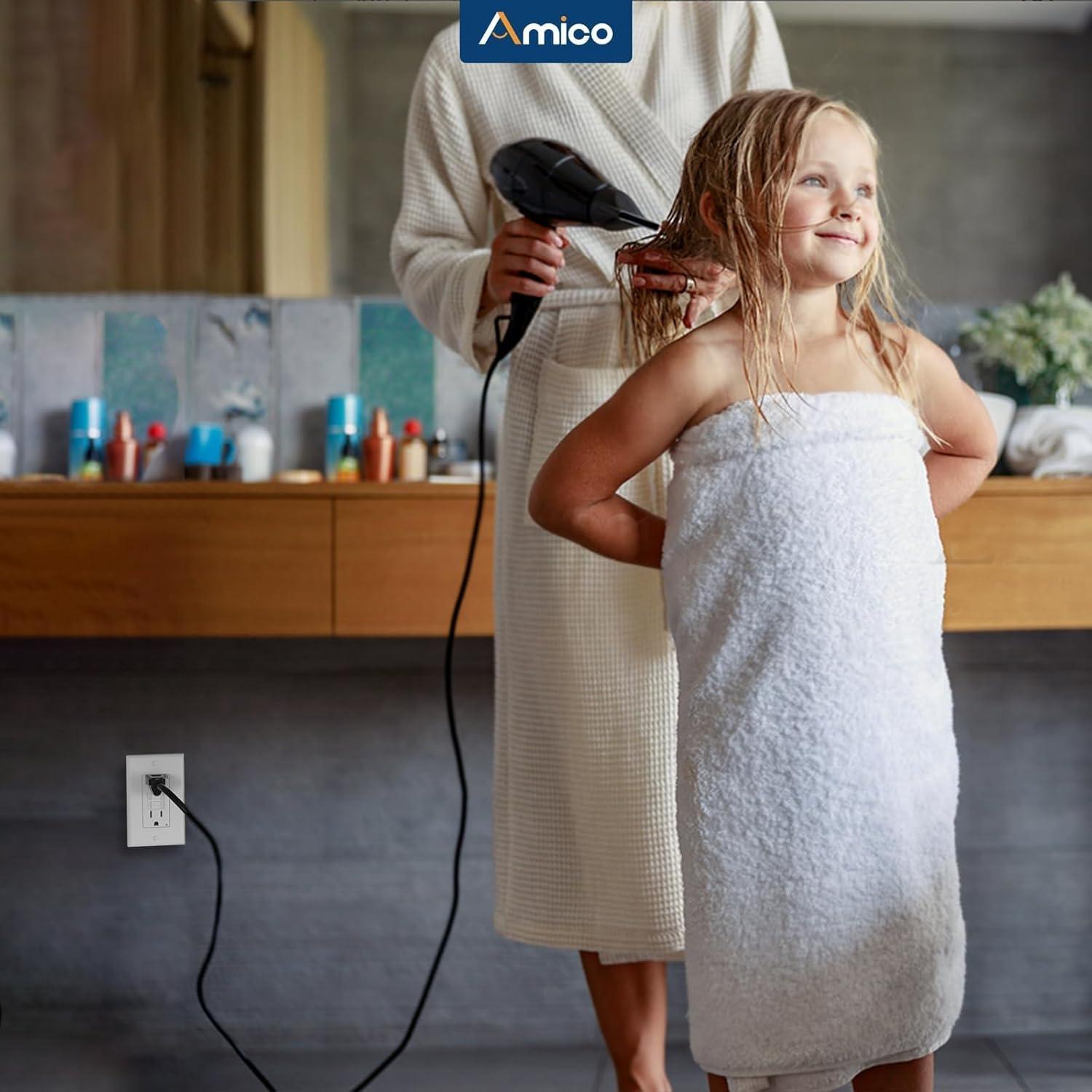 Paquete de 12 Salidas GFCI Amico 15A Resistente a la Intemperie