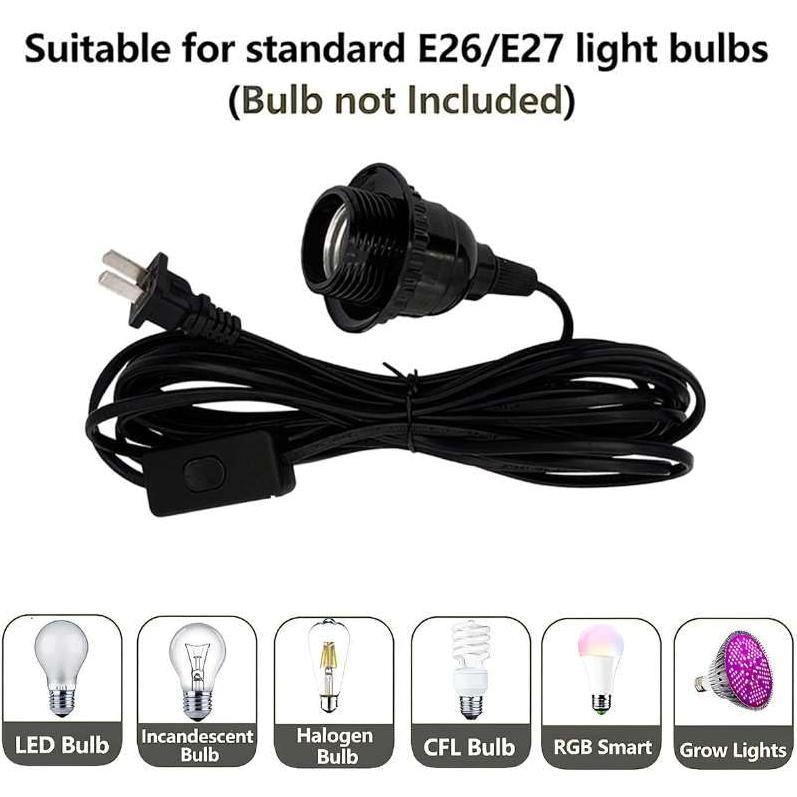 Cable de Extensión de 6.1m con Interruptor E26/E27 - RKOZCSTA