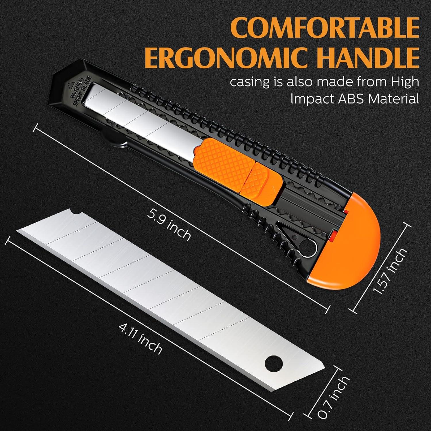 Cuchillos Cortadores Retráctiles Lasnten 100 Piezas 18mm