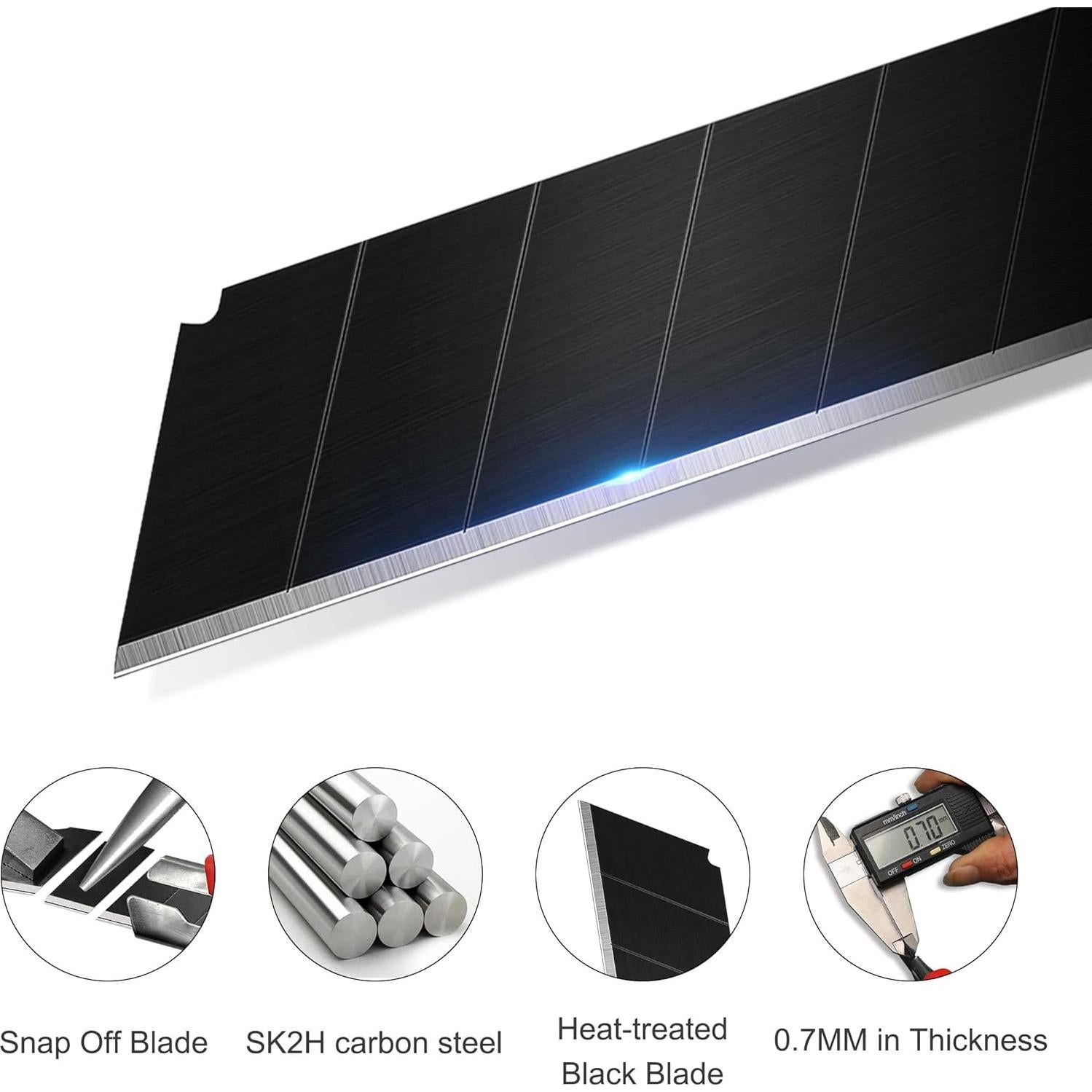 Cuchillo Utilitario HAUTMEC 25mm con 10 Cuchillas SK2H